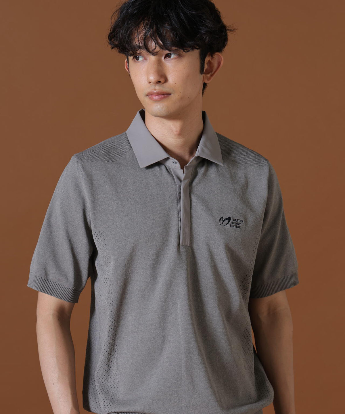 布帛衿ポロニット (MENS)