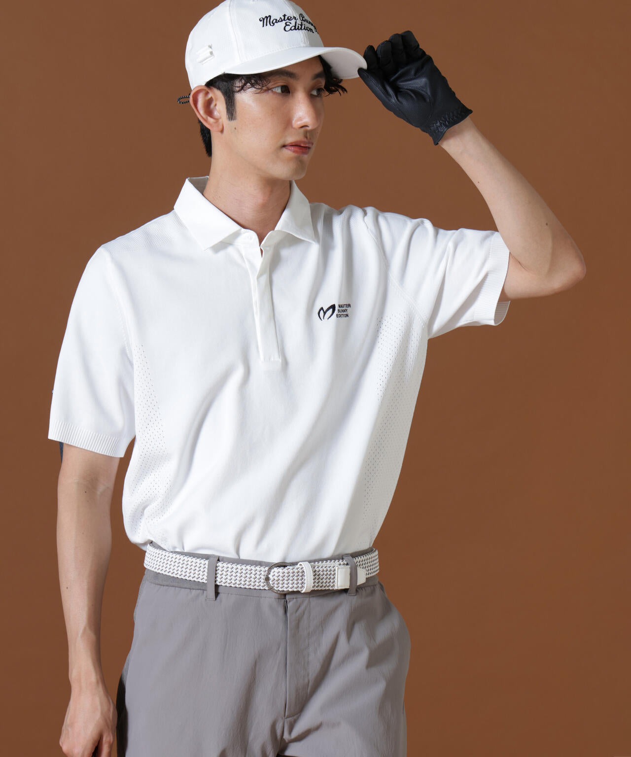 マスターバニーエディションポロシャツ&パンツセット売りsize5 布帛衿ポロニット (MENS) | MASTER BUNNY EDITION（マスターバニー