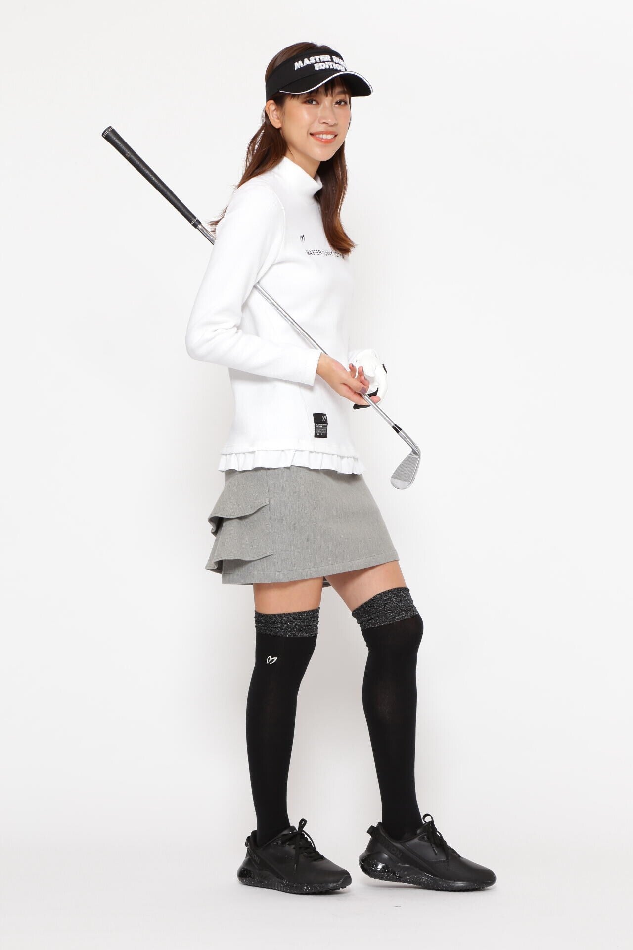 ストレッチコーデュロイ 裾フリル モックネックカットソー | MASTER