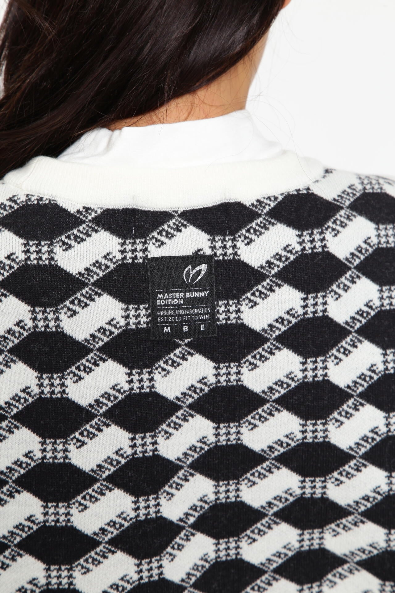 裏付きWジャガード クルーネックニットプルオーバー ＜モノグラム柄