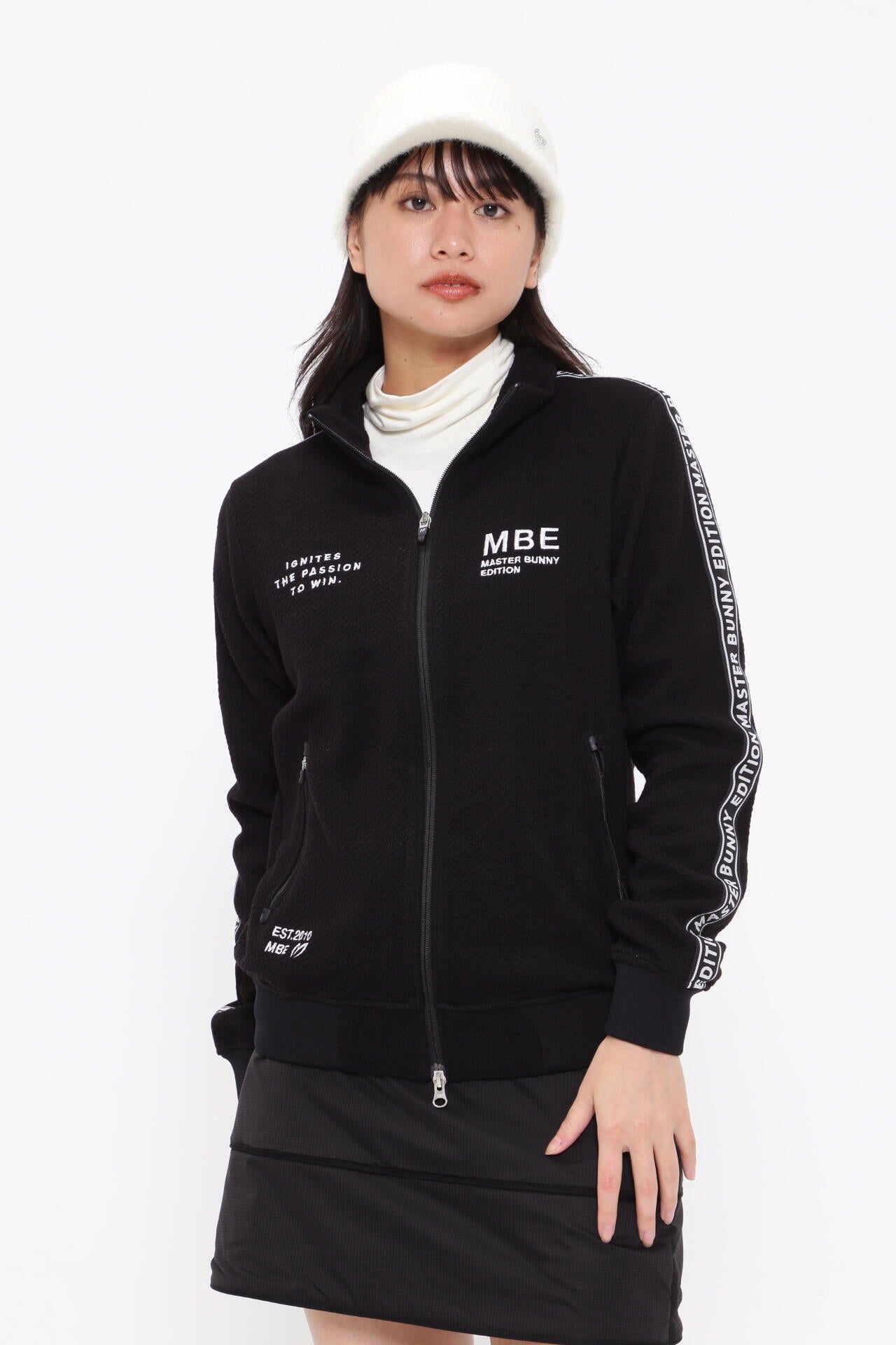 マスターバニーエディション　ダブルジップ　ジャンパー　サイズ【6】ブラック MASTER BUNNY EDITION マスターバニーエディション ﾌﾞﾗｯｸ ﾀﾞﾌﾞﾙｼﾞｯﾌﾟ