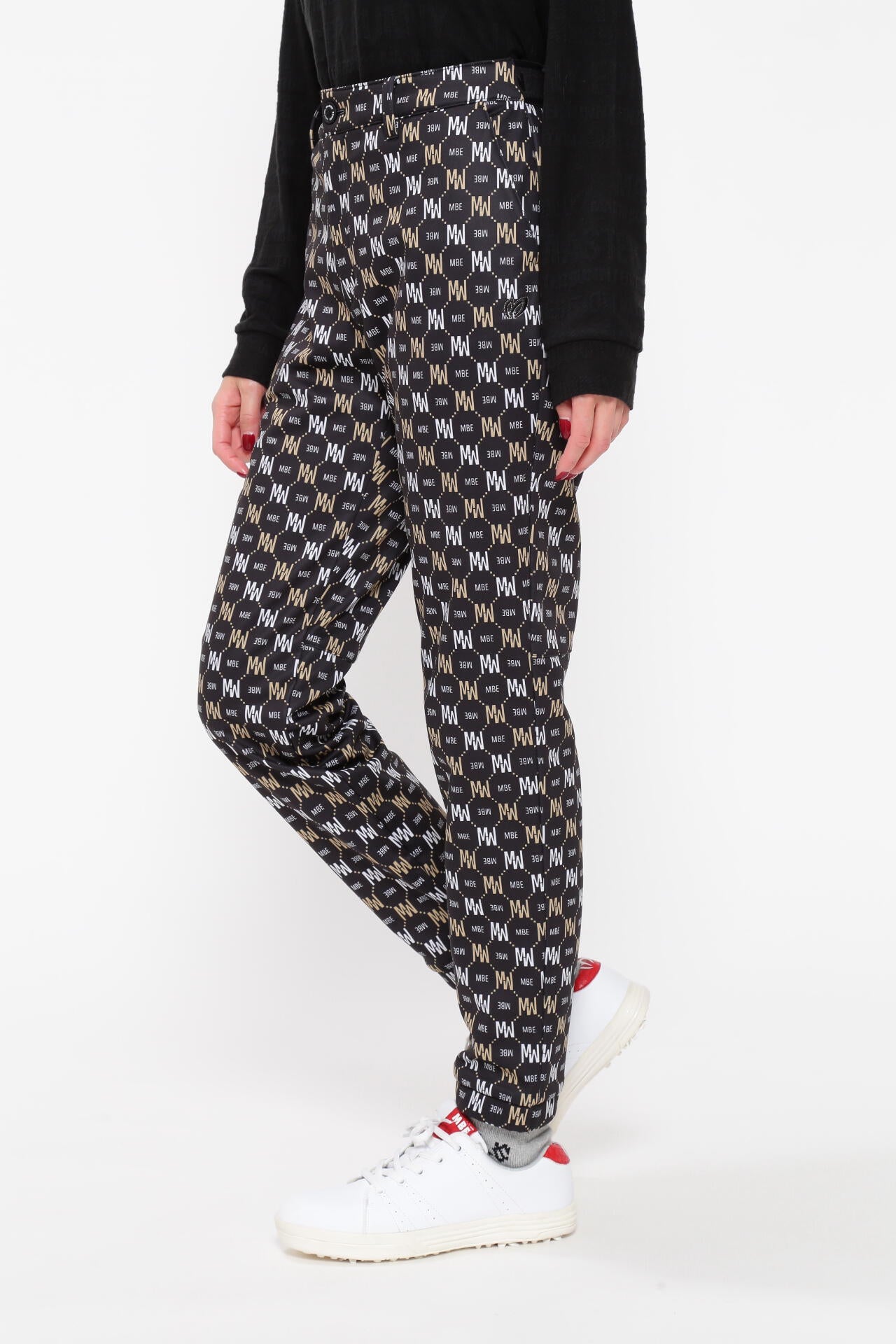 ニットボンディング パンツ ＜MBEモノグラム柄＞