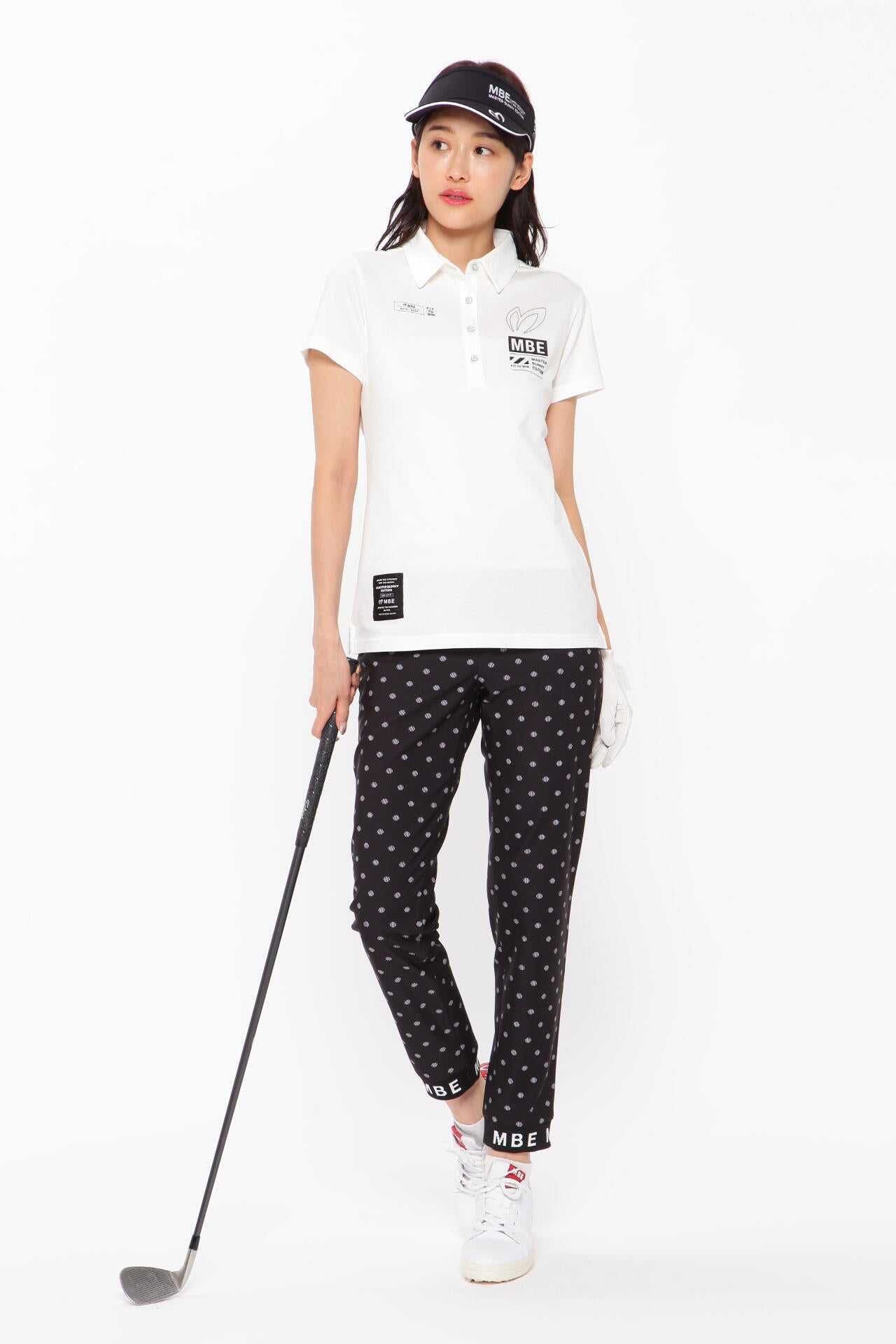 ドット柄 ジョガーパンツ