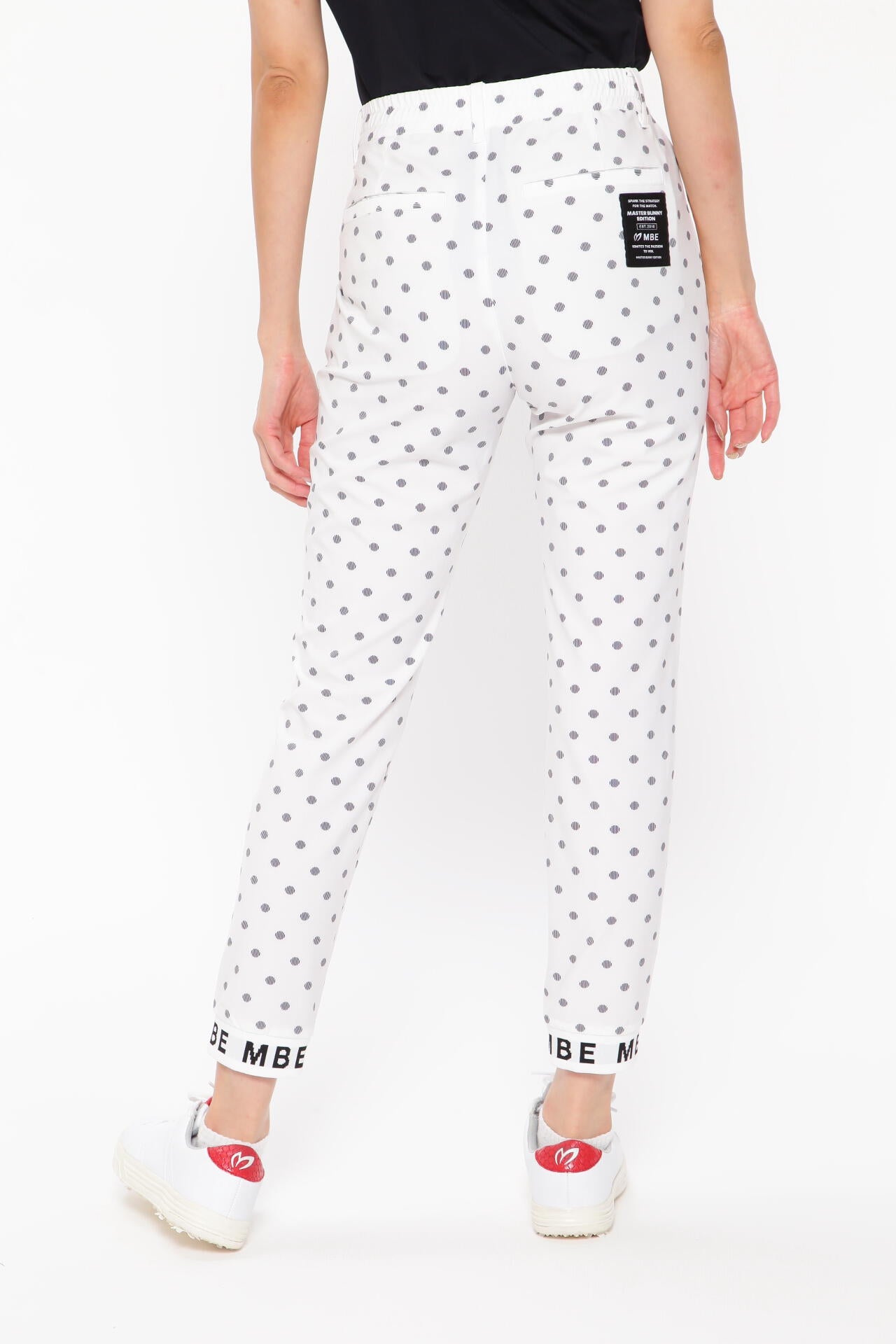 ドット柄 ジョガーパンツ