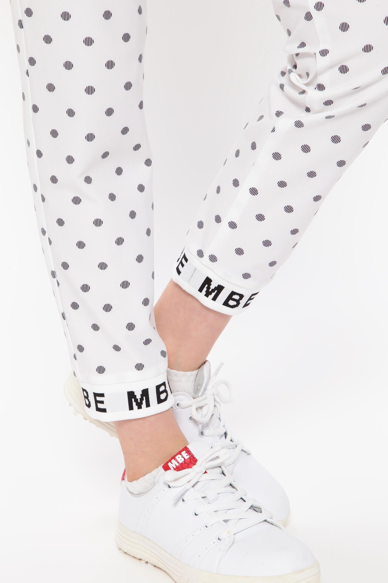 新品　マスターバニーエディション　パンツ　ジョガー　千鳥柄　ホワイト　サイズ7 ナイロンストレッチ ジョガーパンツ | MASTER BUNNY EDITION（マスター