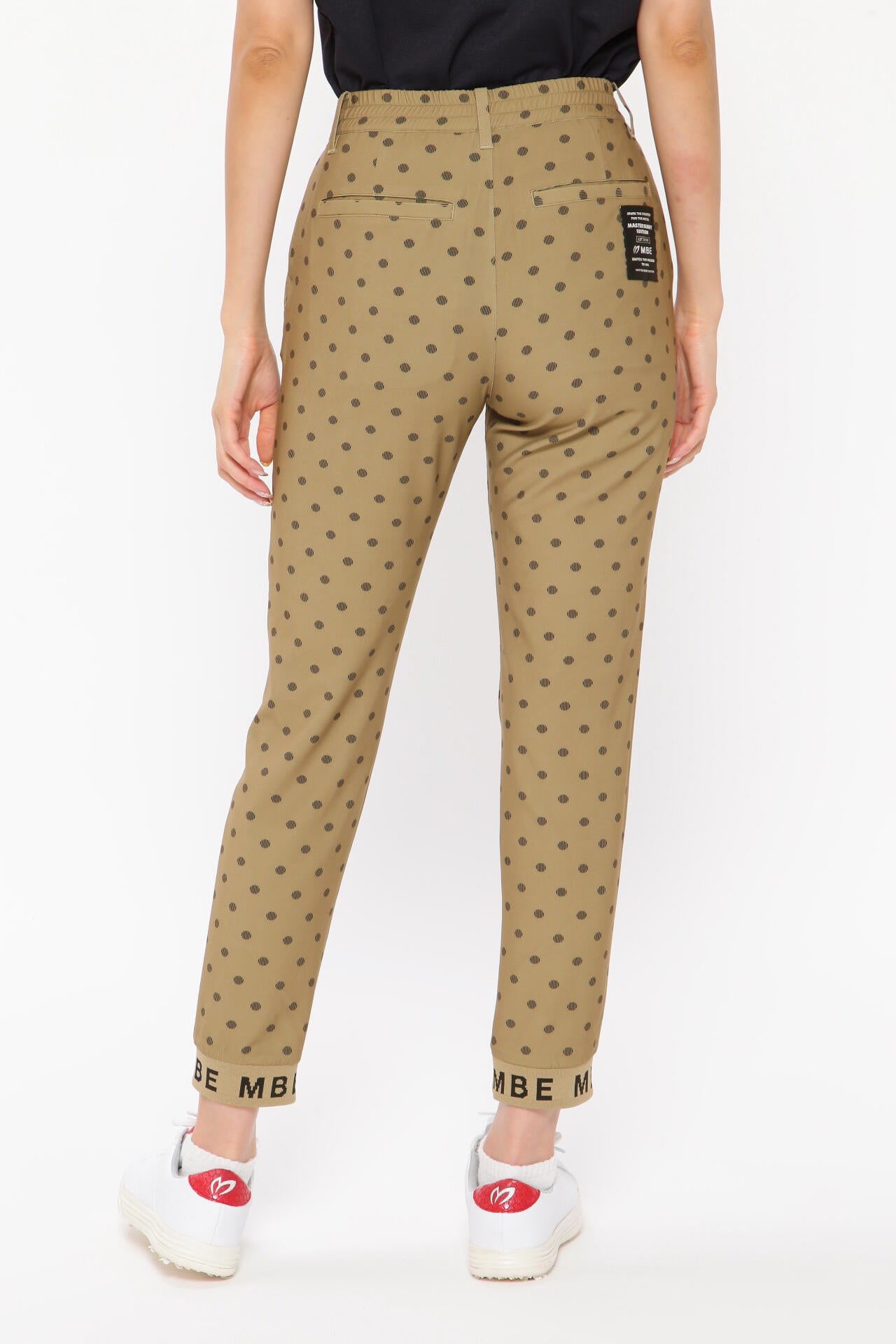 ドット柄 ジョガーパンツ