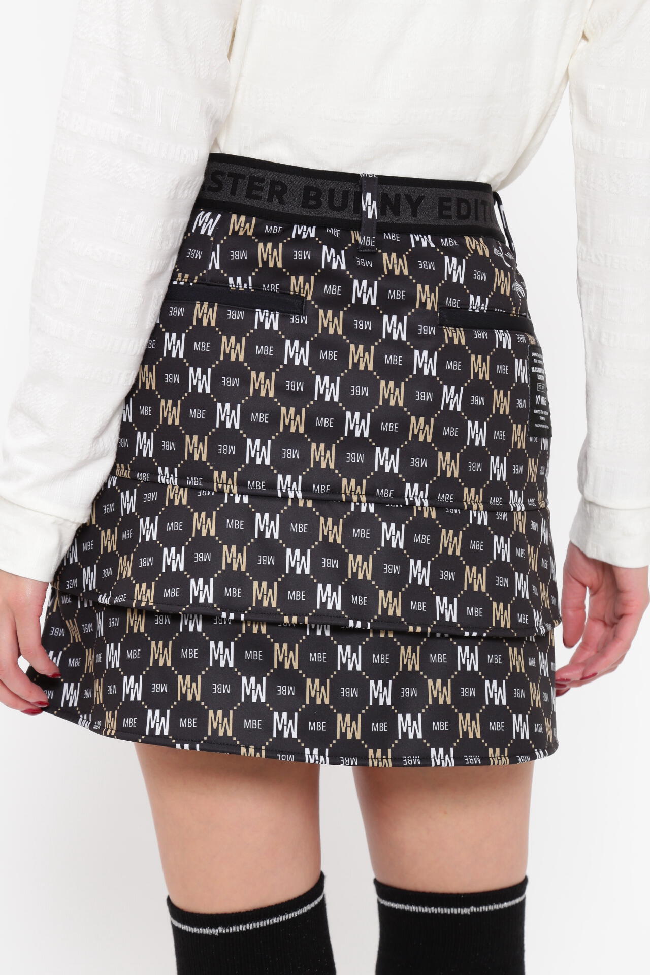 ニットボンディング スカート ＜MBEモノグラム柄＞ | MASTER BUNNY