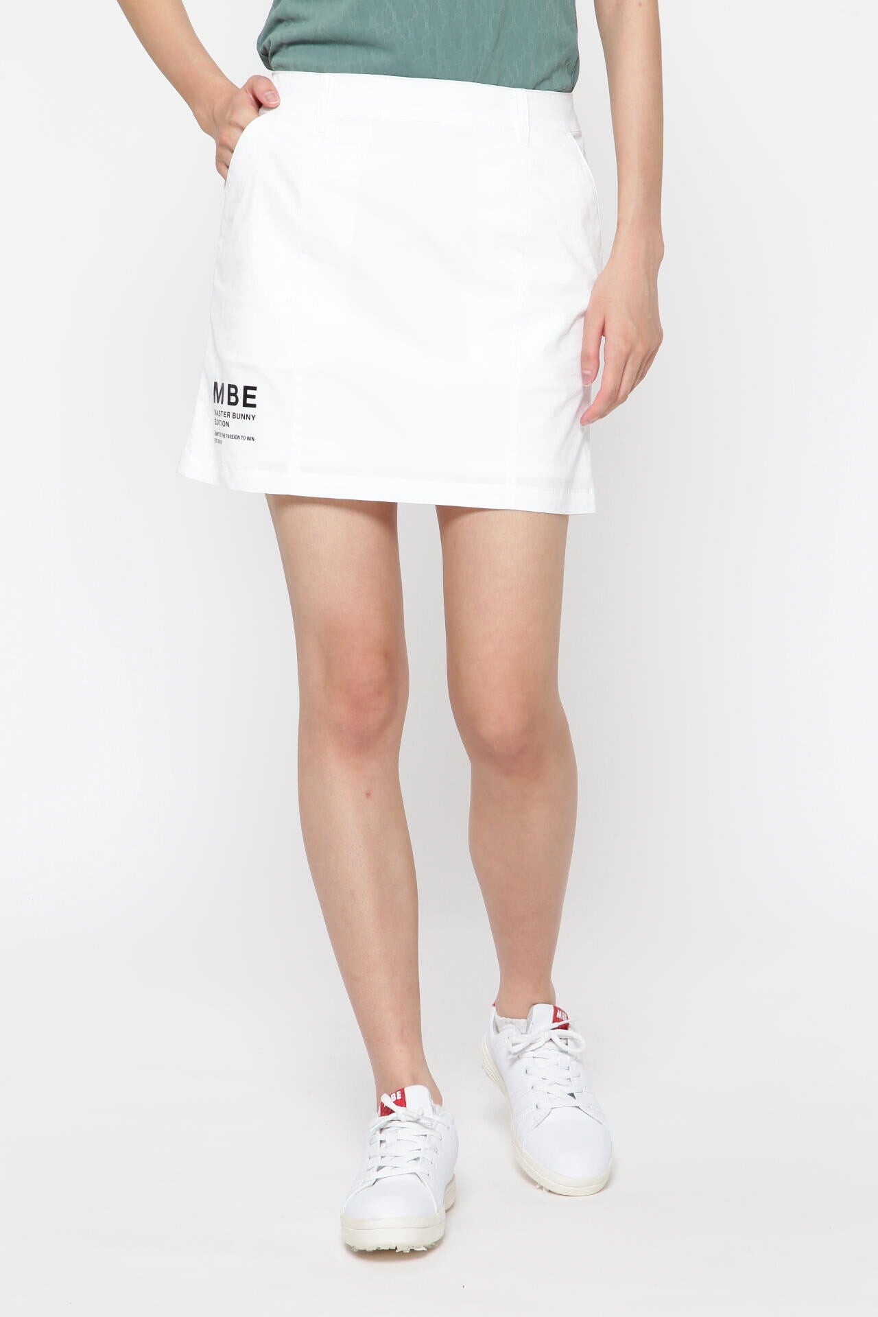 【新品】MASTER BUNMY EDITION レディース　スカート 新品】マスターバニー 中綿スカート カーキ フロントジップ 発熱