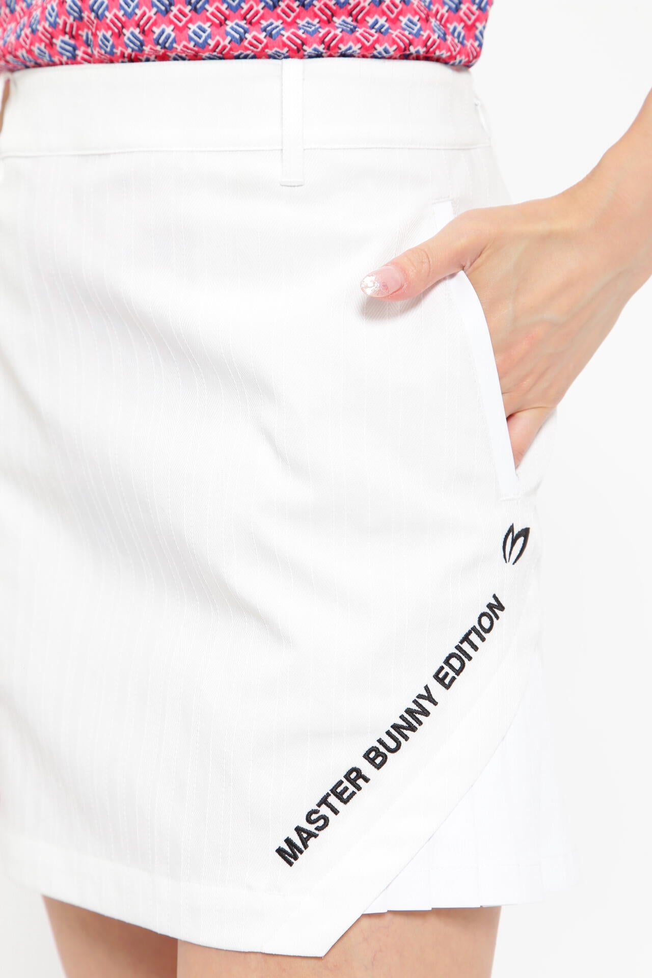 ヘリンボーンストライプストレッチ スカート | MASTER BUNNY EDITION