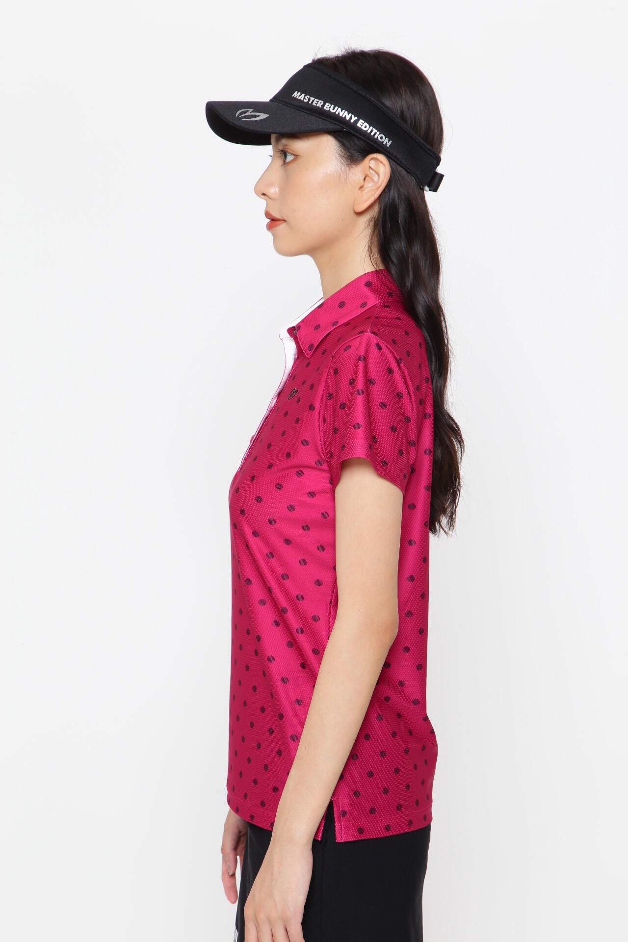 4WAYメッシュトリコット 半袖ポロシャツ ＜ドットプリント＞