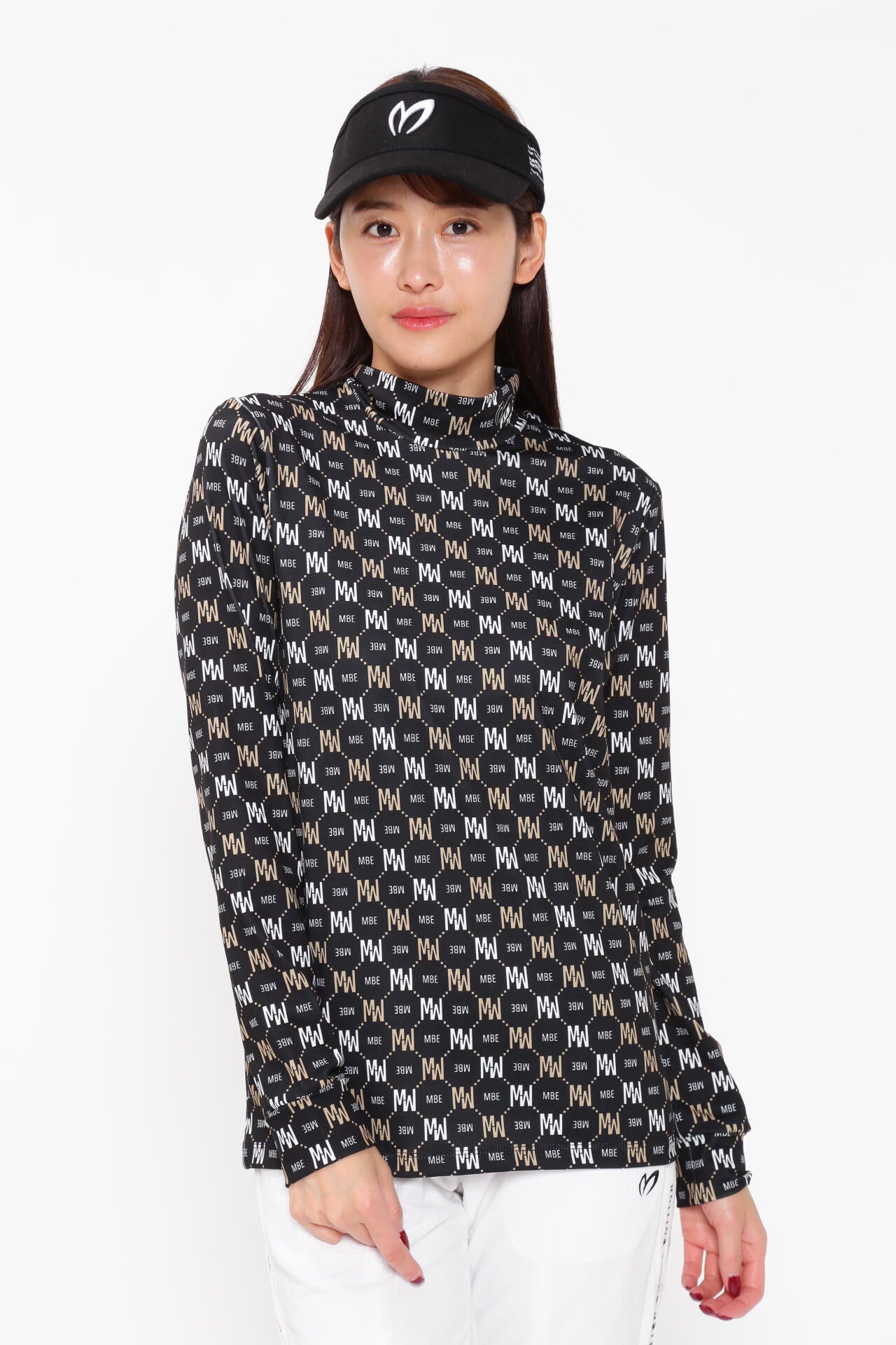 スムース裏起毛 ハイネックカットソープルオーバー ＜MBEバイアスロゴ