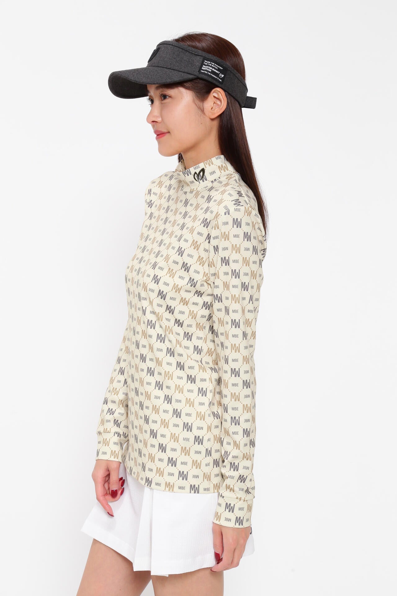 スムース裏起毛 ハイネックカットソープルオーバー ＜MBEバイアスロゴ/モノグラム柄＞