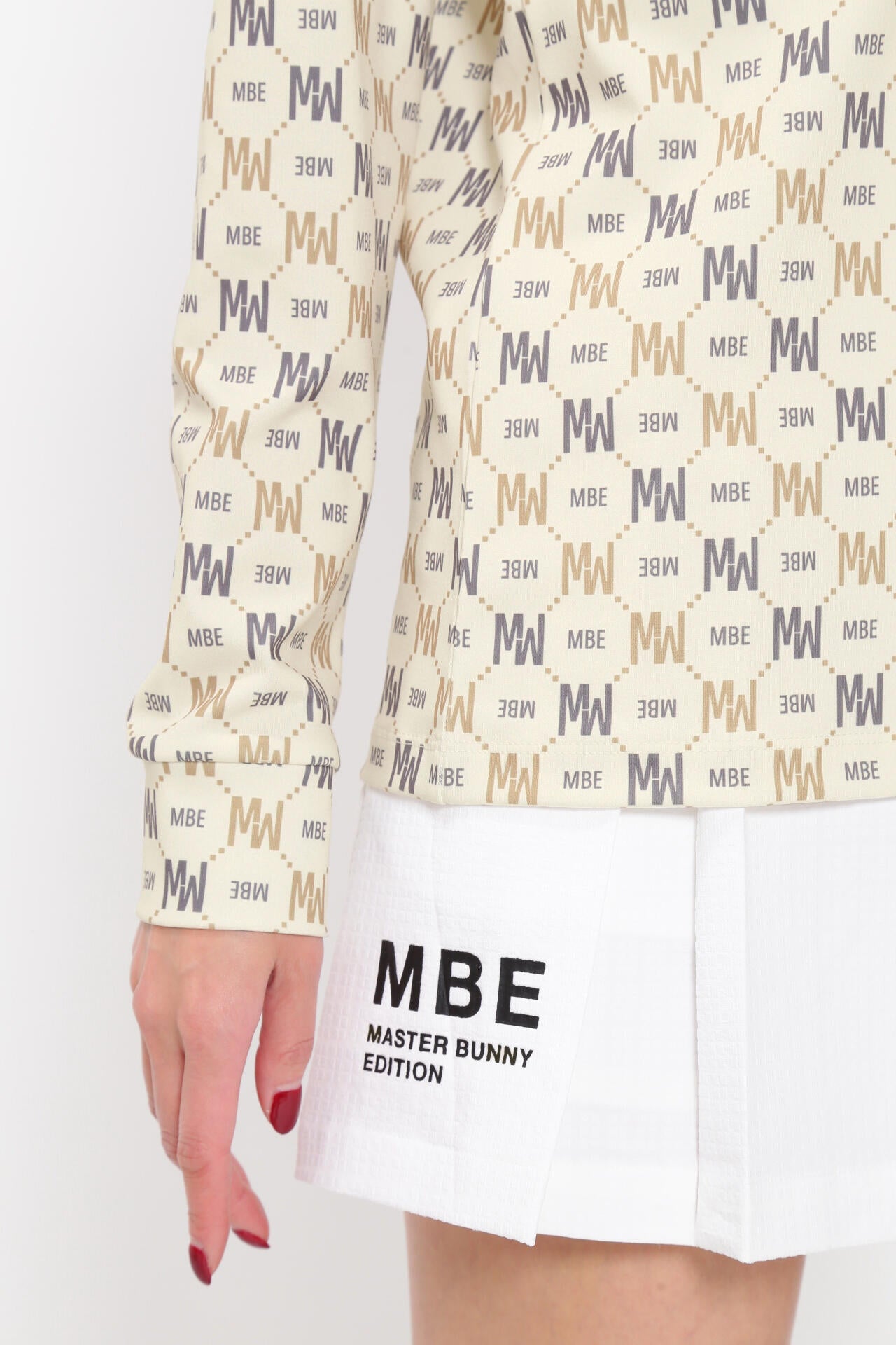 スムース裏起毛 ハイネックカットソープルオーバー ＜MBEバイアスロゴ/モノグラム柄＞