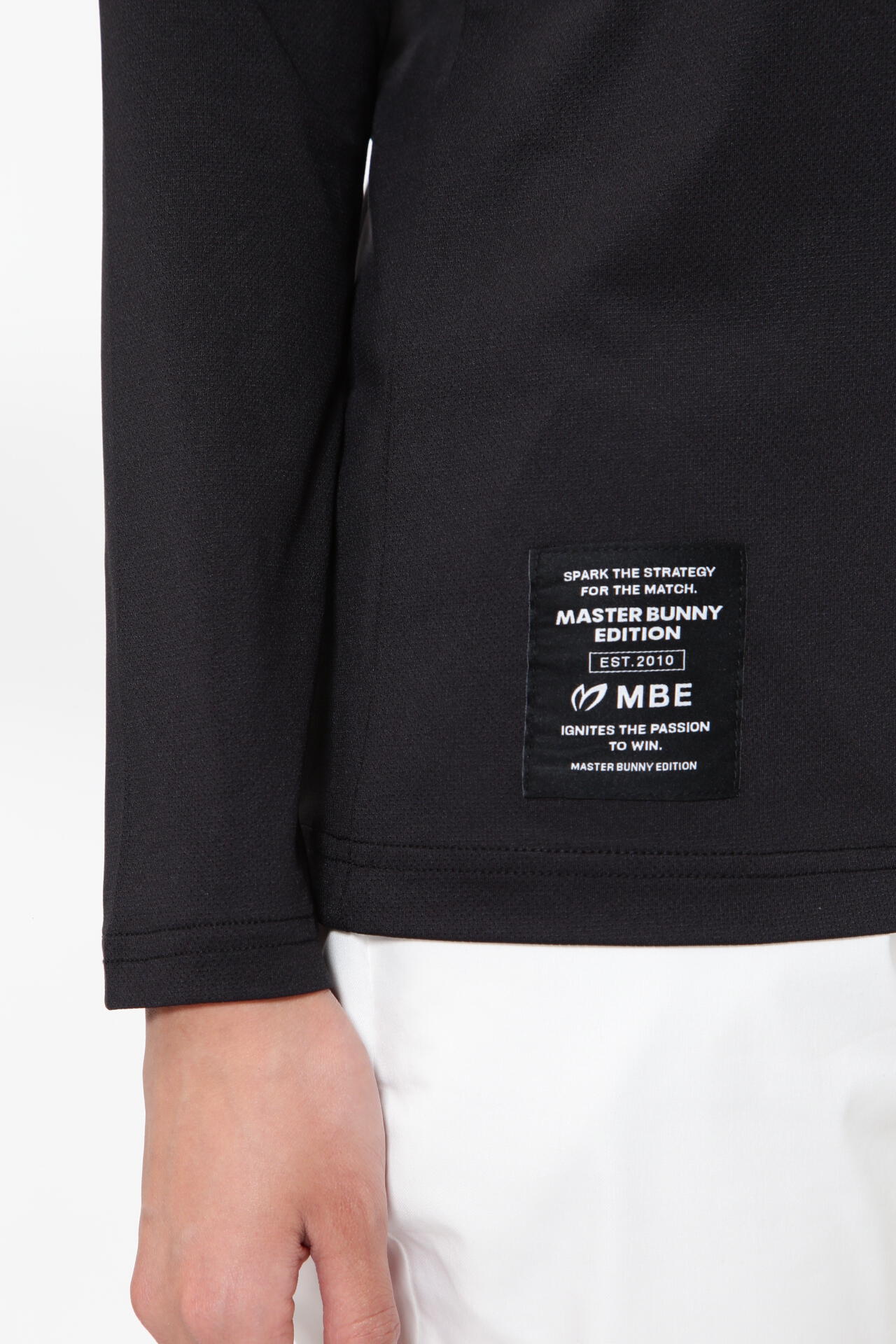 COOL CORE ヘザーバーズアイメッシュ 長袖ハイネックカットソー