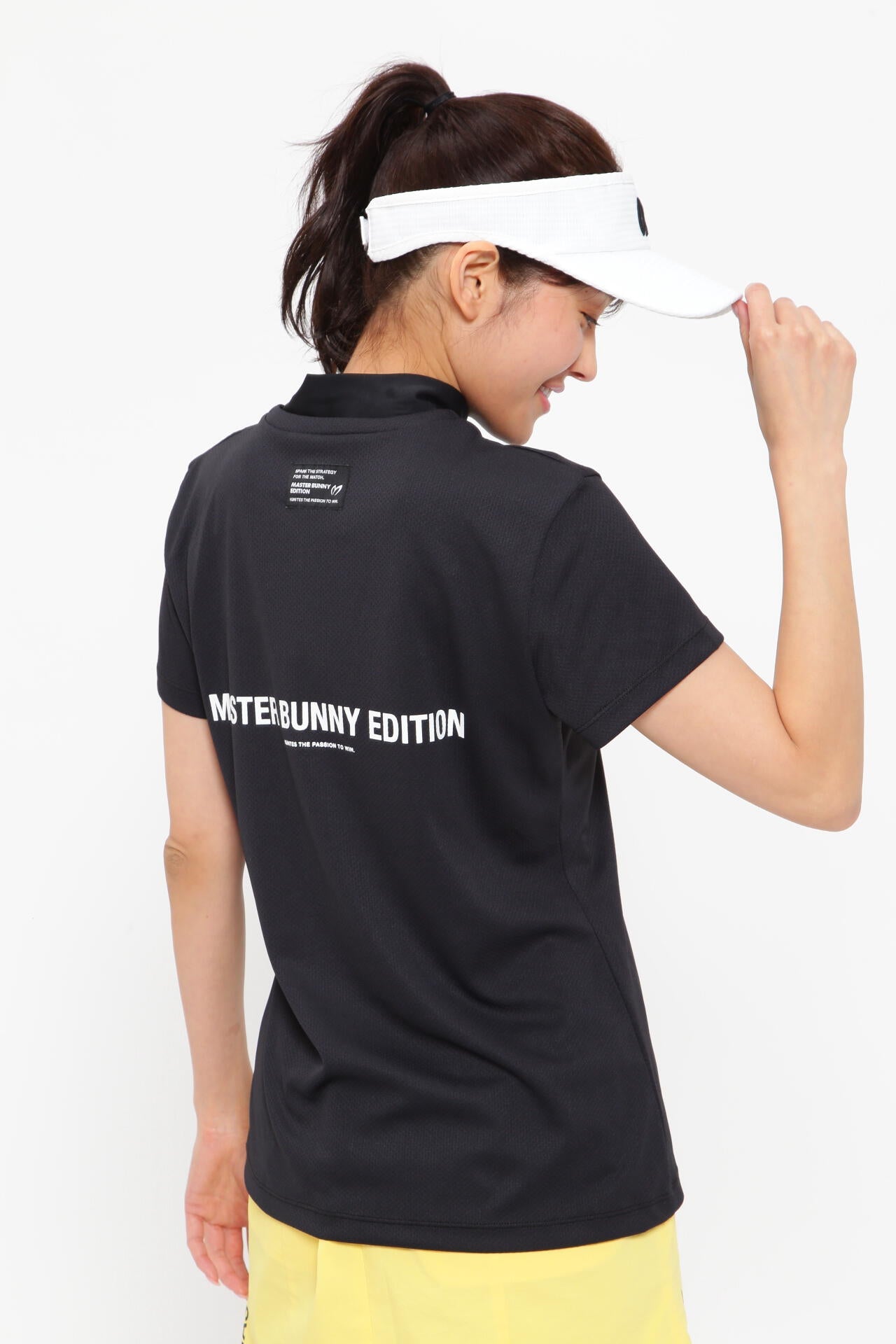 ウェーブロンストレッチ ディンプルメッシュ 半袖モックネック