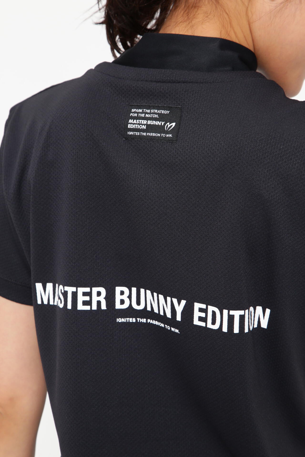 ウェーブロンストレッチ ディンプルメッシュ 半袖モックネック