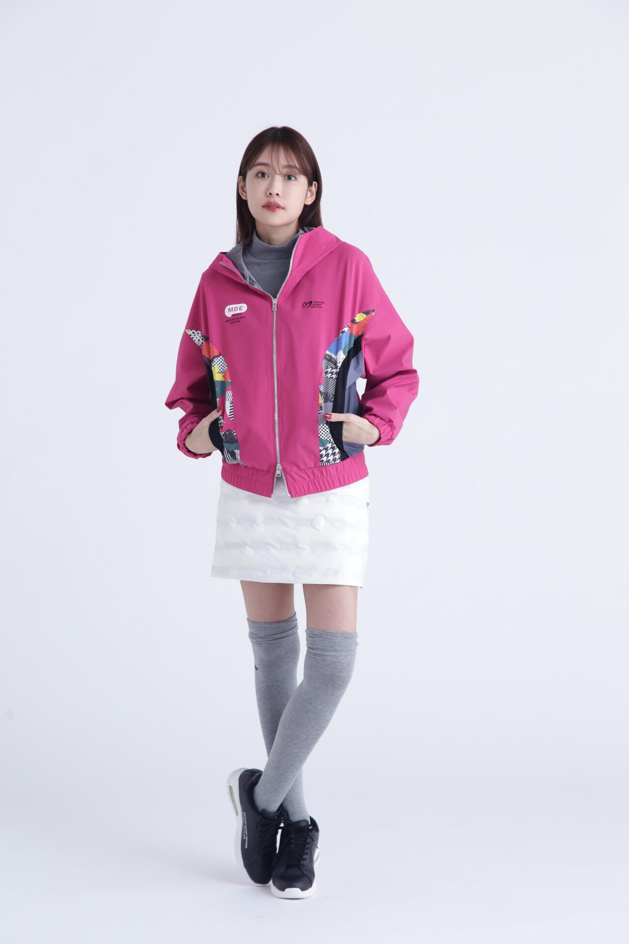 マスターバニー❣️タックジャガードストレッチスカート 未使用 ホワイト大人気完売品 ジャガードボンディングスカート | MASTER BUNNY EDITION