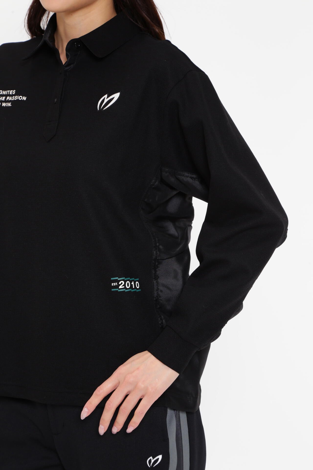 新品タグ付　マスター バニー エディション ポロシャツ L ブラック ドビーWフェイスSimone長袖ポロシャツ | MASTER BUNNY EDITION