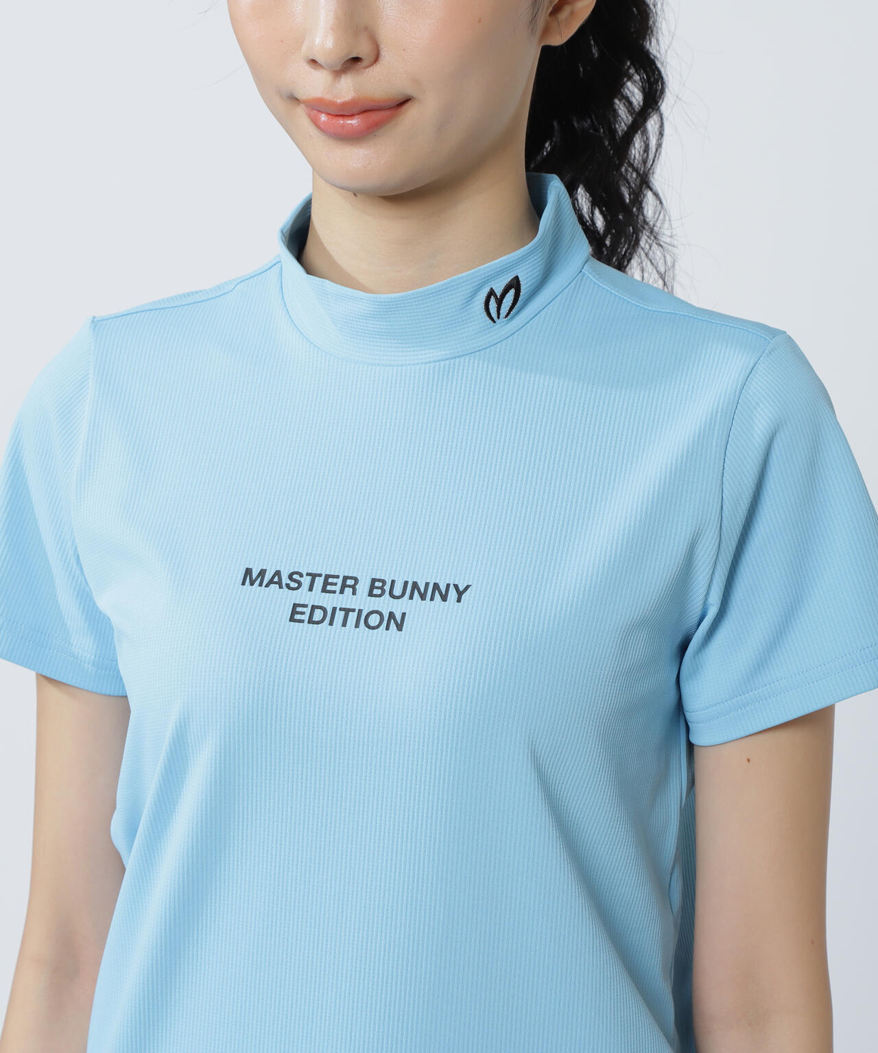 エコブルードビーワッフル半袖モックネックカットソー | MASTER BUNNY