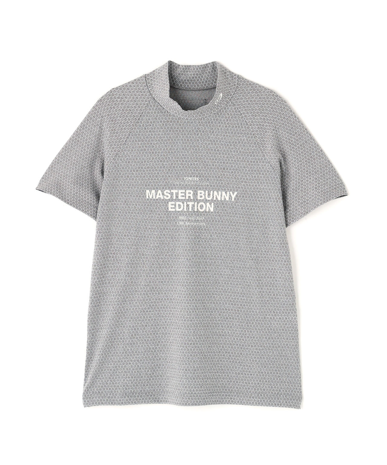 ダイヤベアジャガード半袖モックネックカットソー