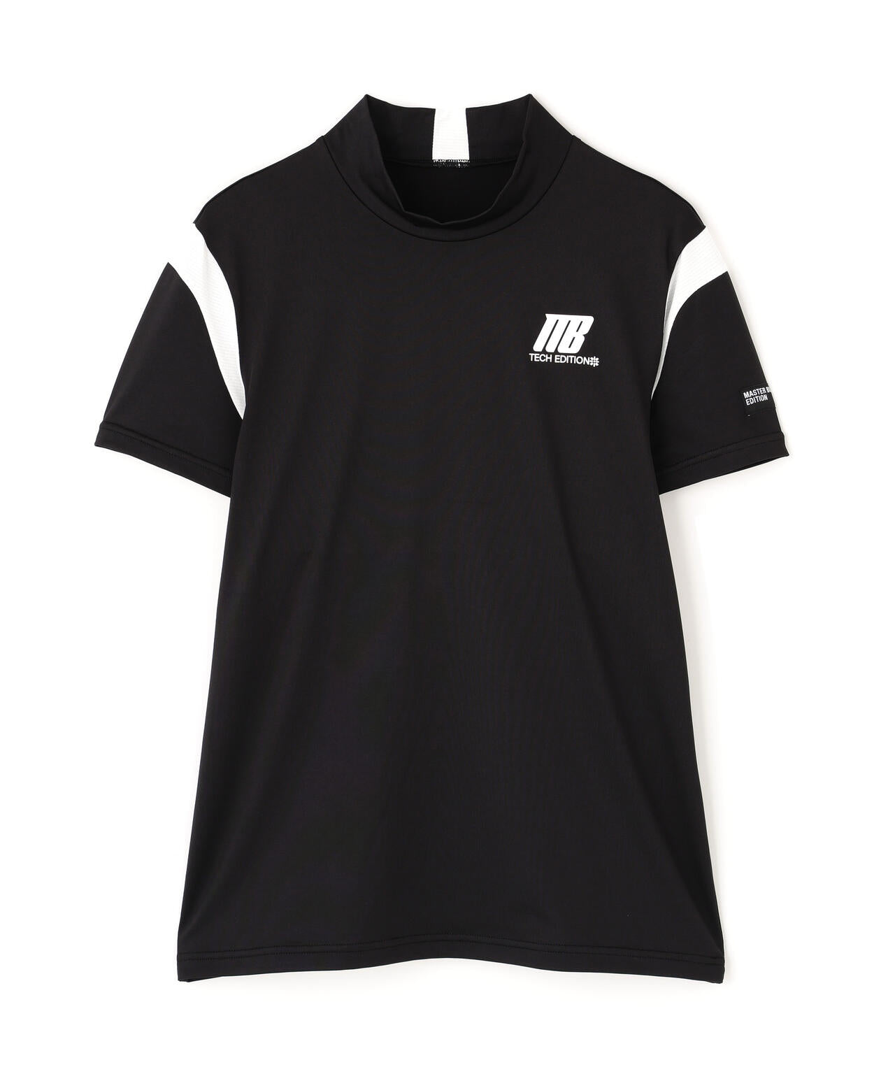 ハイストレッチメッシュ半袖ハイネックカットソー ＜AddElm＞
