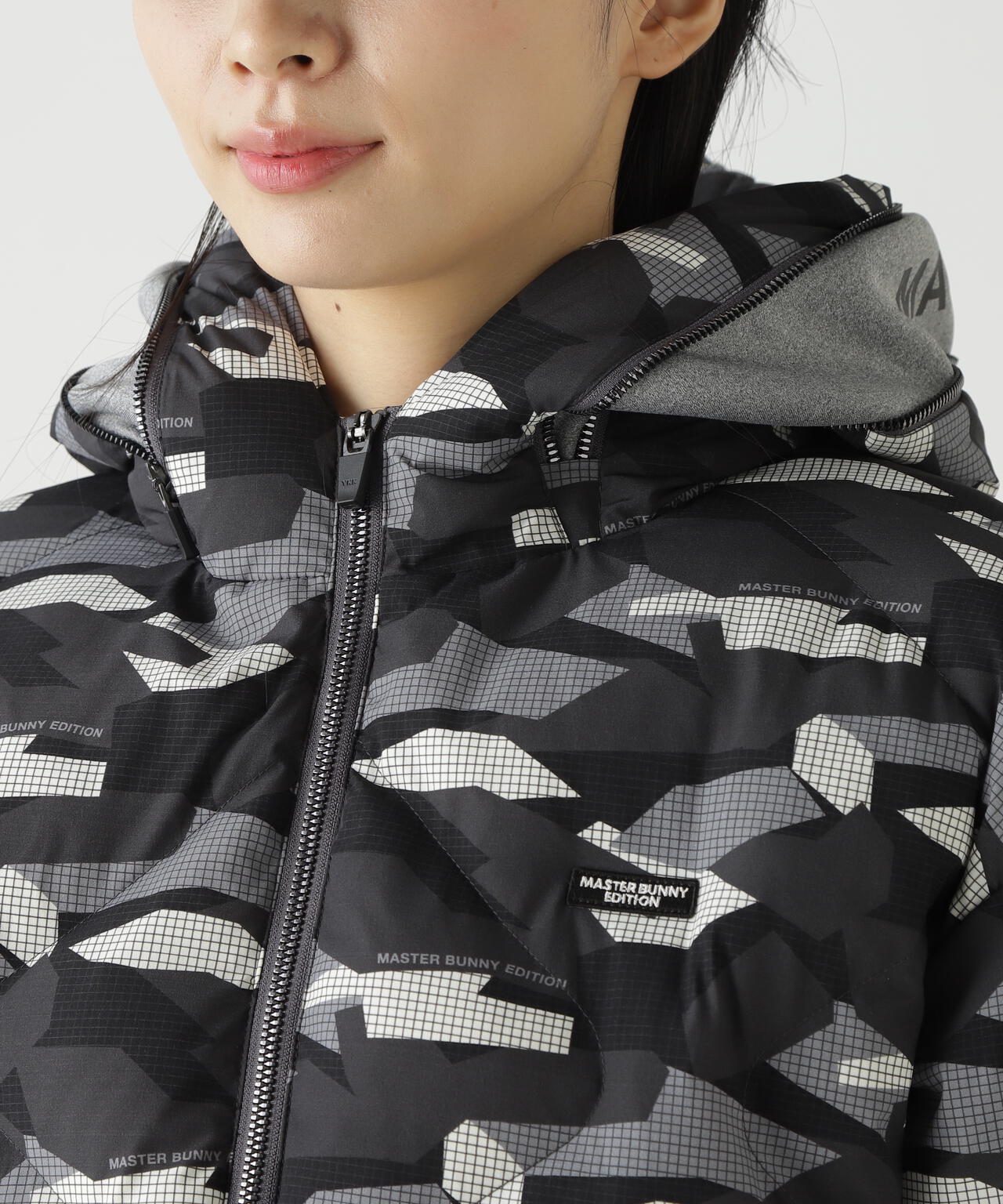 迷彩プリントフーディブルゾン