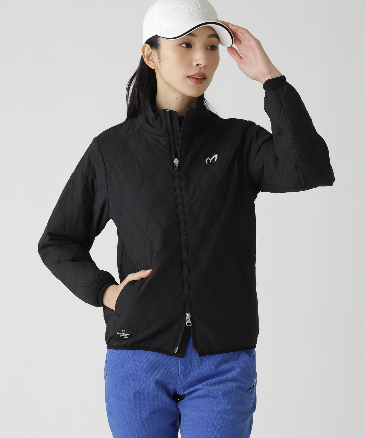 ナイロンタフタ中綿ジップアップブルゾン