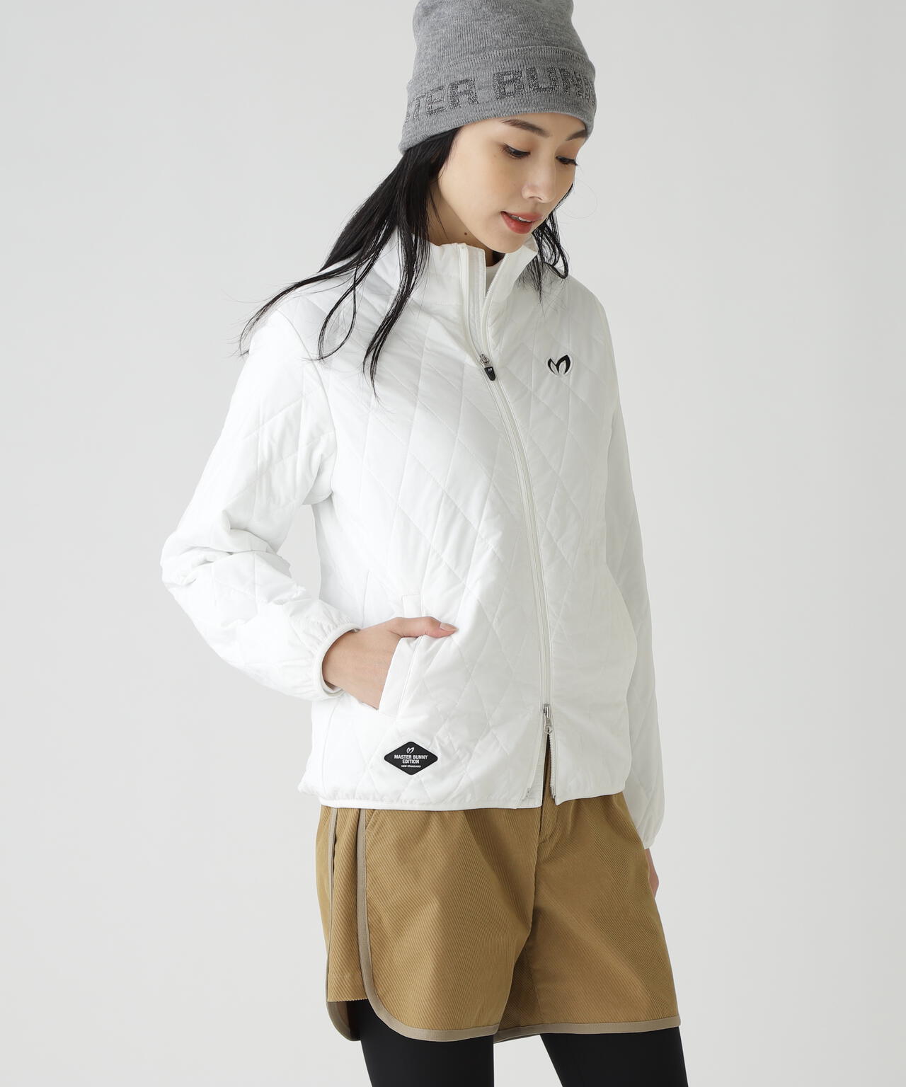 ナイロンタフタ中綿ジップアップブルゾン