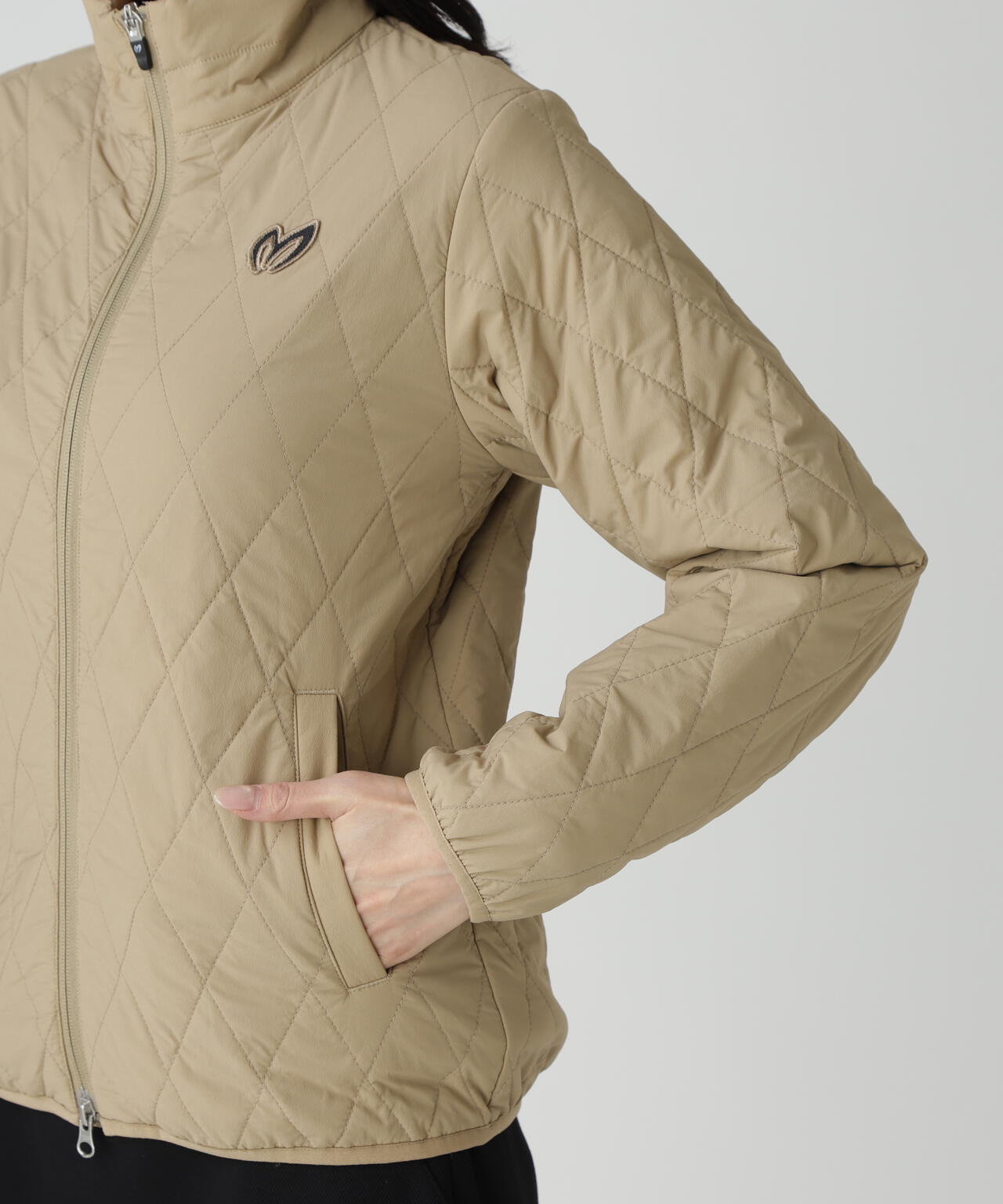 ナイロンタフタ中綿ジップアップブルゾン