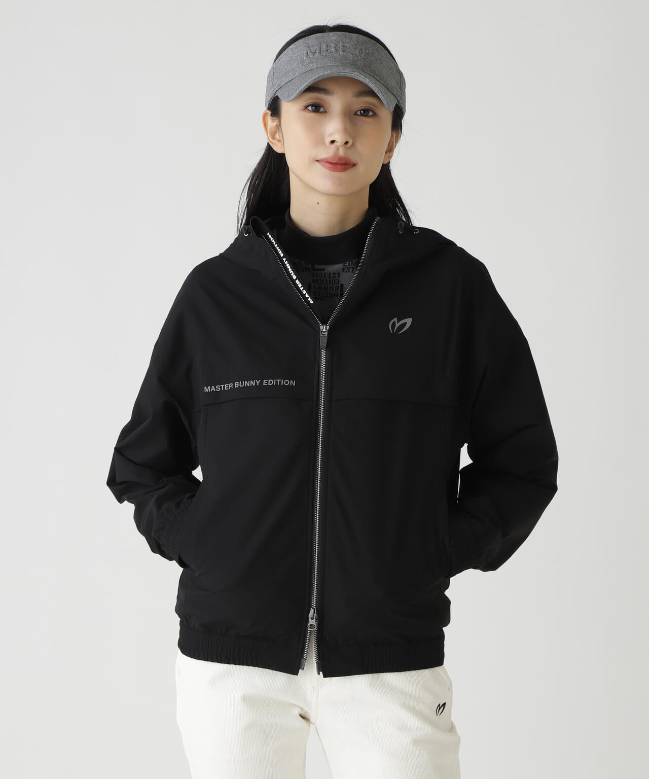 ストレッチリップストップ×高密度ツイル レイヤードフーディブルゾン