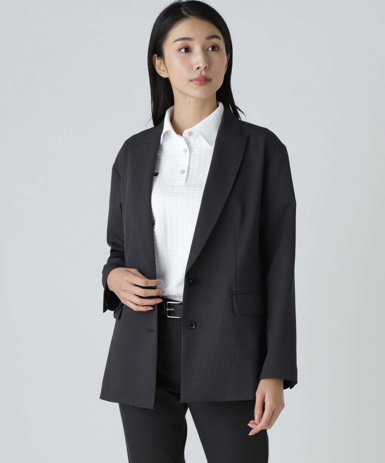 MASTER BUNNY EDITION ブラックジャケット サイズ1 トラベストテーラードジャケット | MASTER BUNNY EDITION（マスター