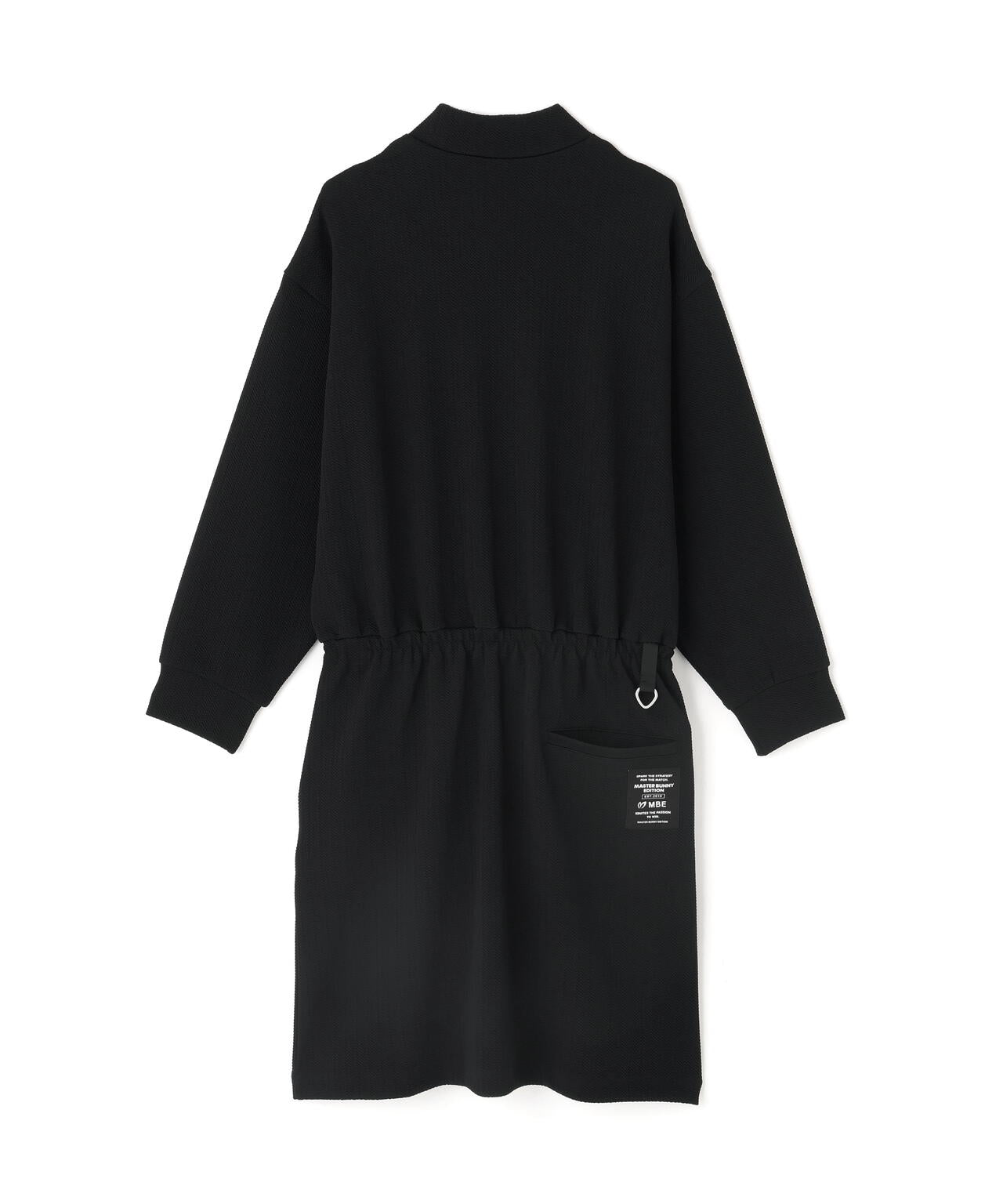 ポリストライプハイネックワンピース