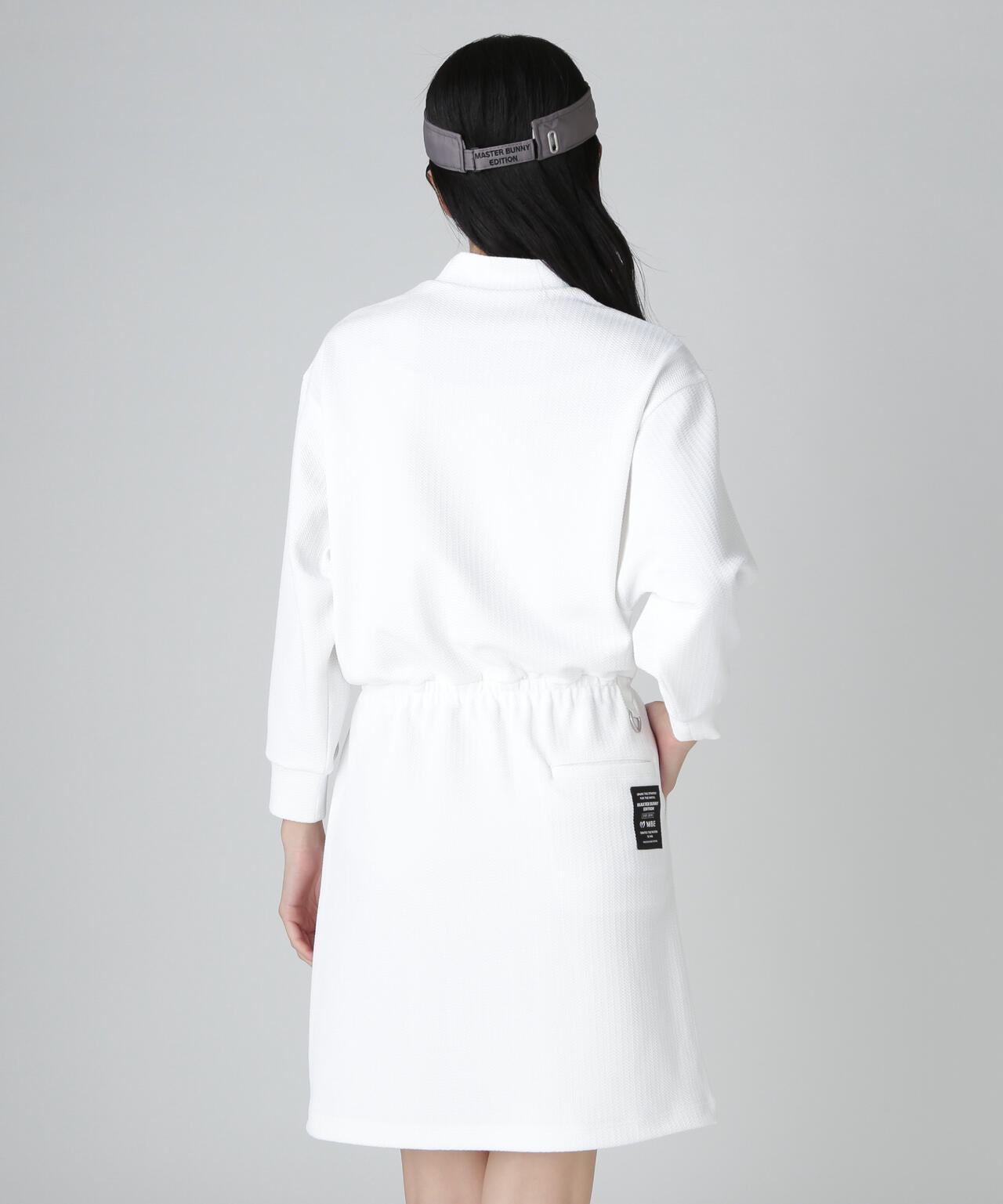 ポリストライプハイネックワンピース