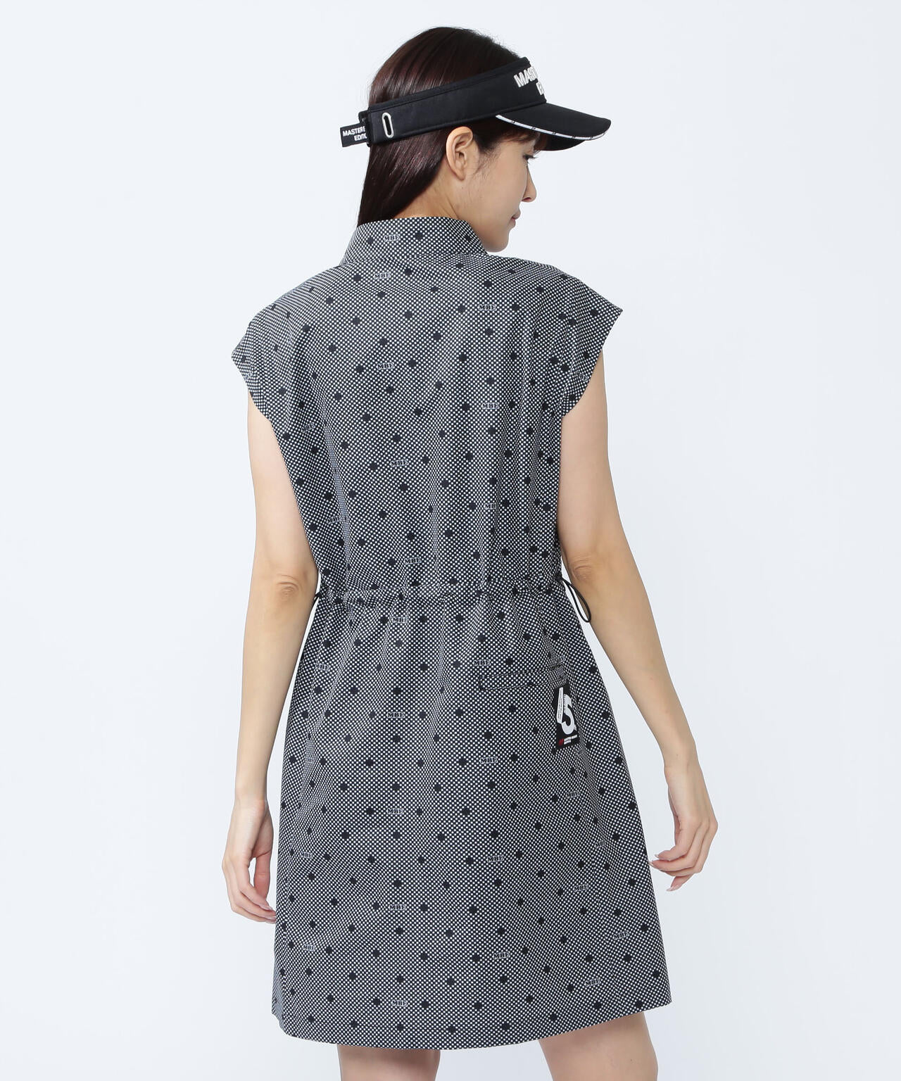 SPX×TEXBRIDプリント ハーフジップアップ スリーブレスワンピース