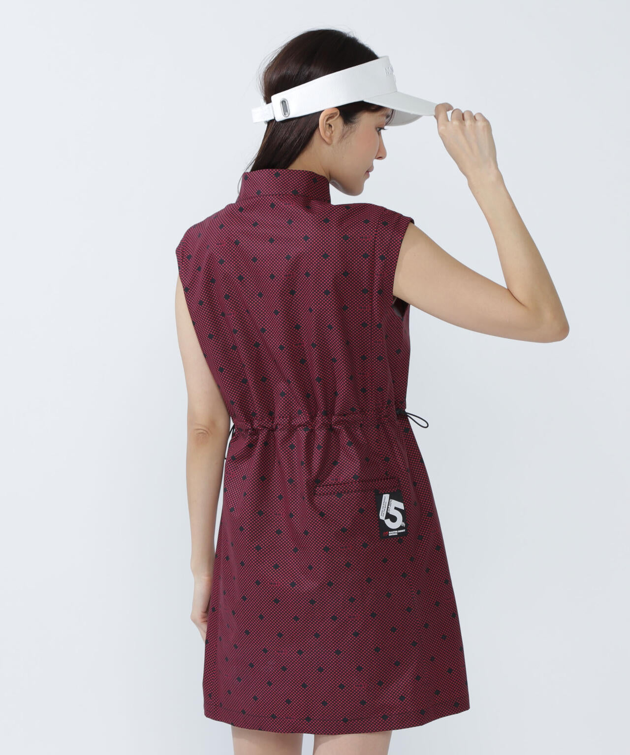 SPX×TEXBRIDプリント ハーフジップアップ スリーブレスワンピース