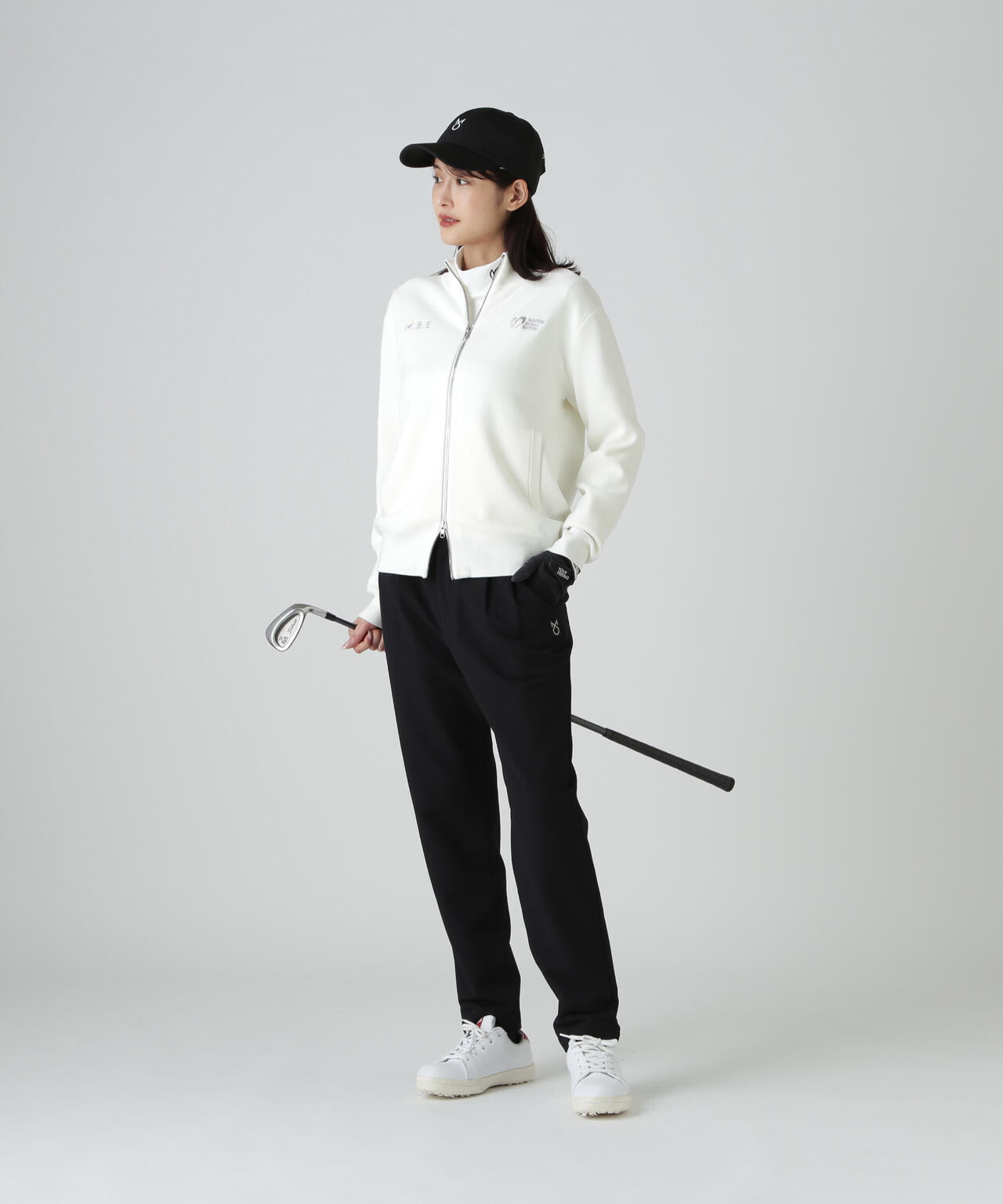 マスターバニー レディース フレアパンツ 黒 日本製 伸縮性あり ゴルフウェア 上田桃子プロコラボカラーあり】ワッフルパンツ | MASTER BUNNY