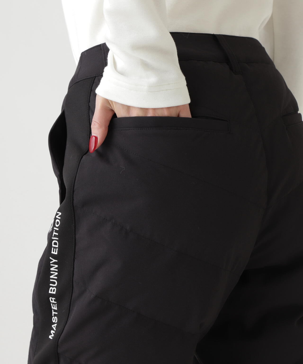 グログラン中綿ストレッチパンツ