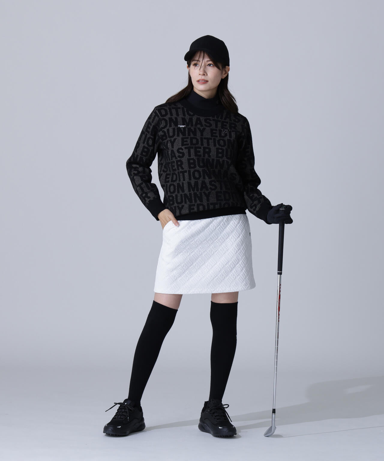 ロゴキルトジャガードスカート