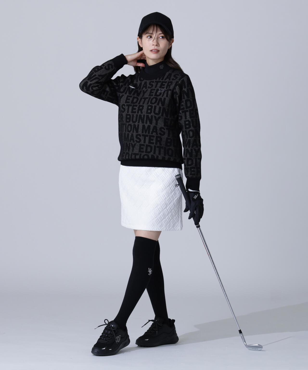 ロゴキルトジャガードスカート