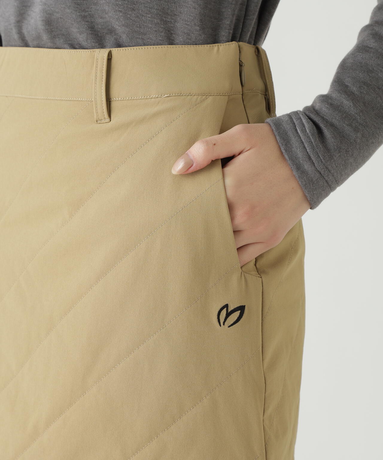 グログラン中綿ストレッチスカート