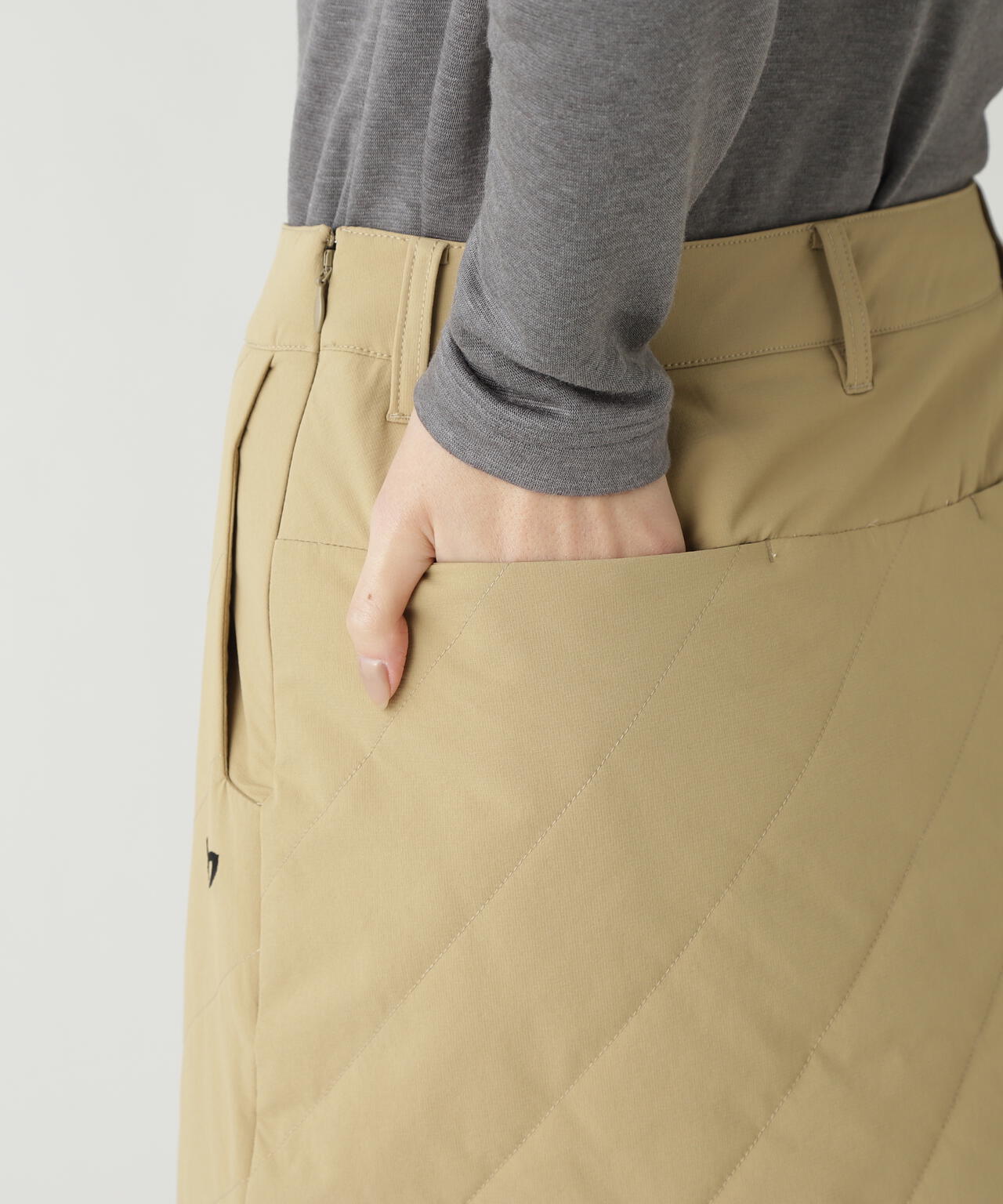 グログラン中綿ストレッチスカート