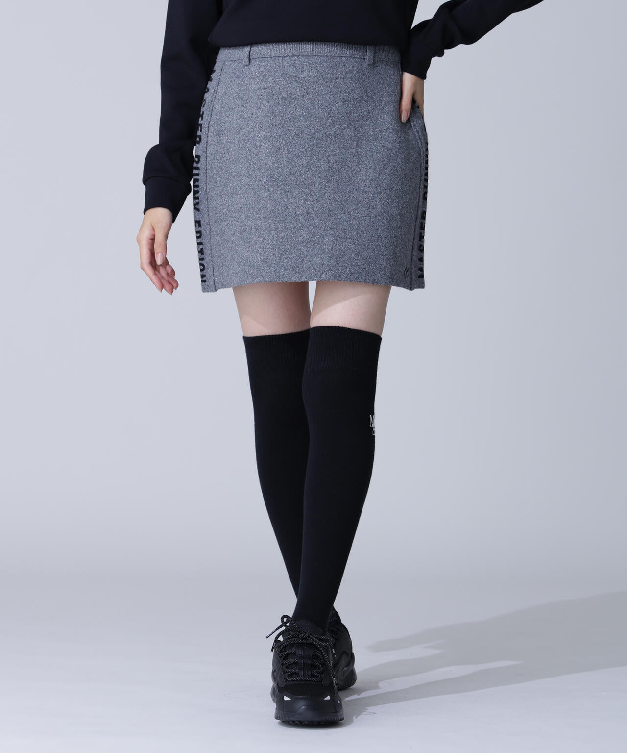 Ｗジャガードニットスカート