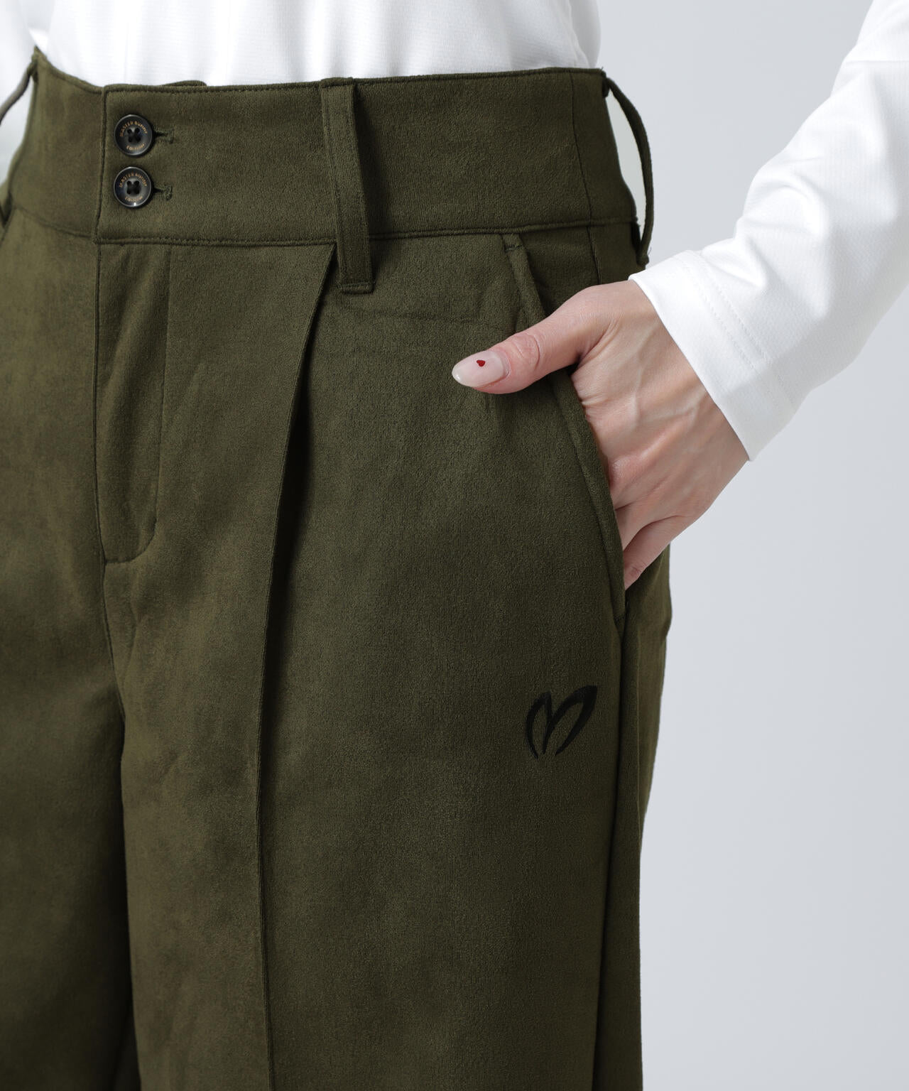 スウェードタッチスムースワイドパンツ | MASTER BUNNY EDITION