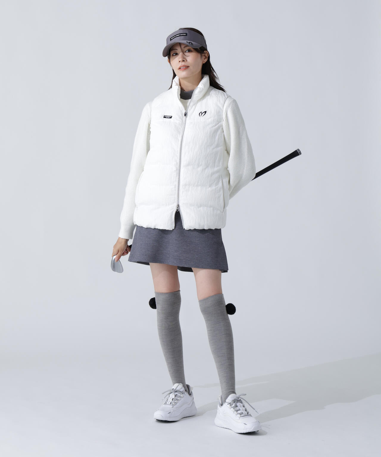 ナイロンリップ中綿フルジップベスト