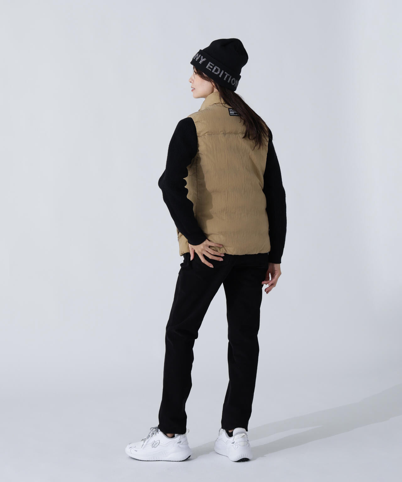 ナイロンリップ中綿フルジップベスト