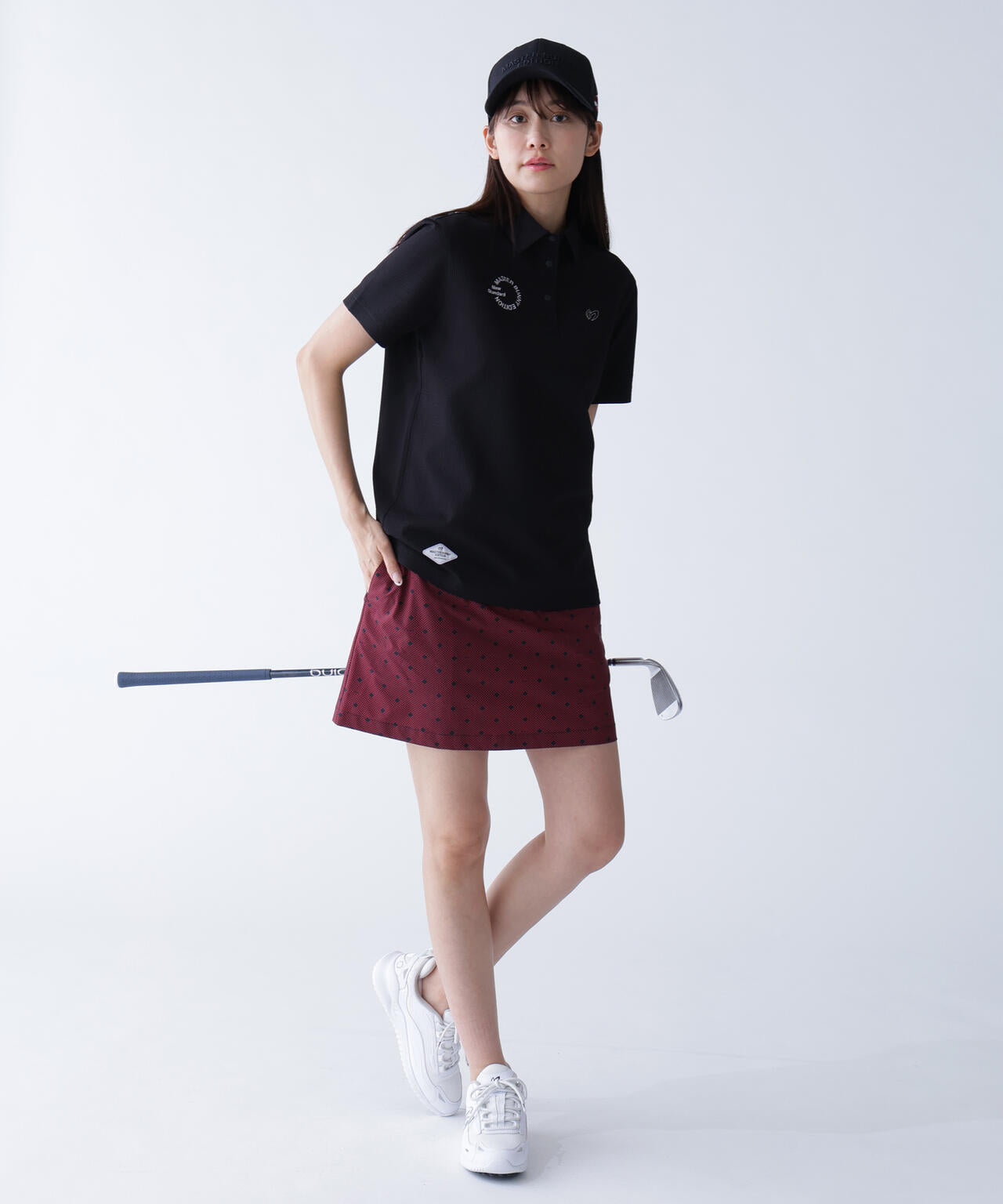 ストライプサッカー4WAYストレッチ半袖ポロシャツ