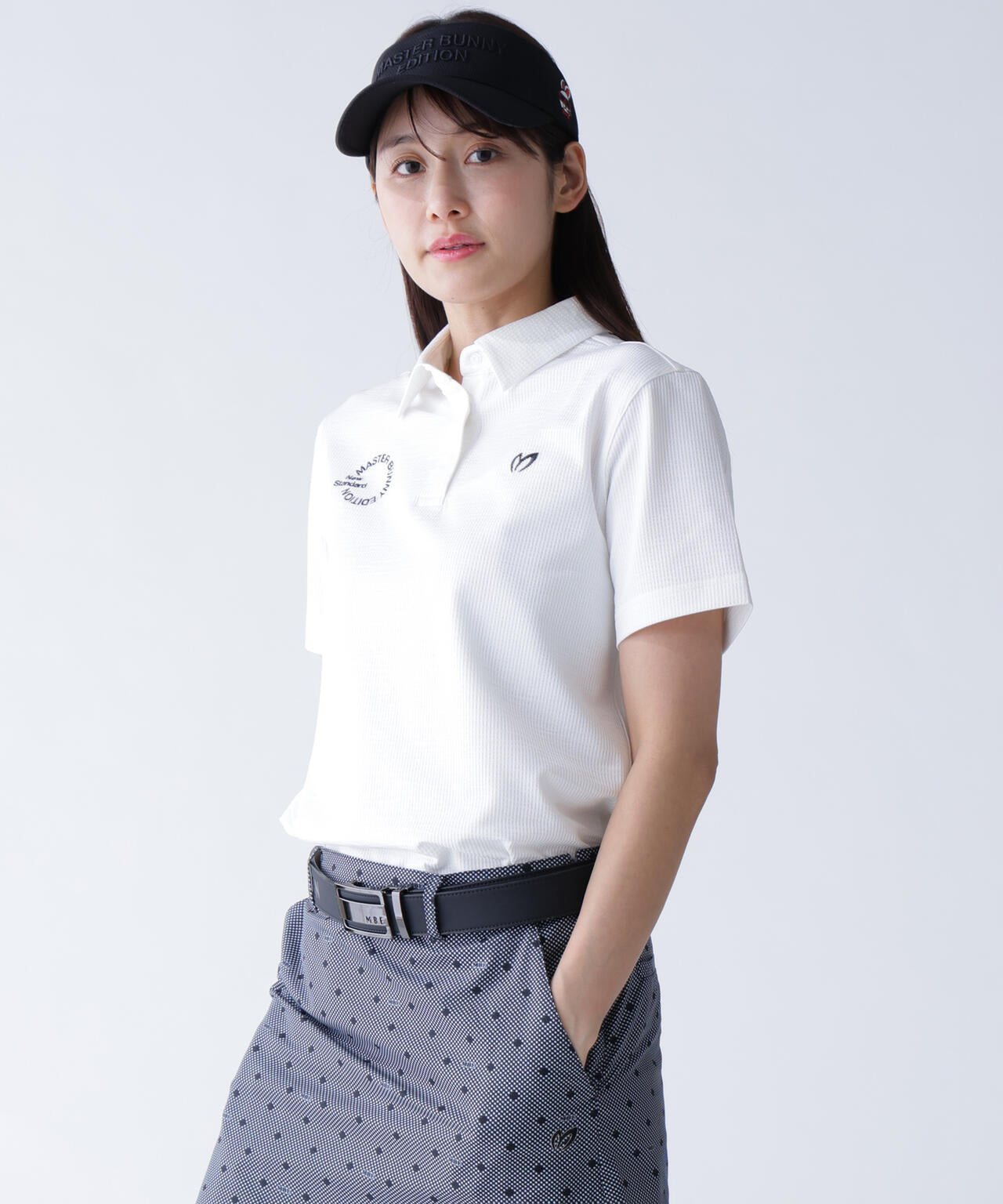 ストライプサッカー4WAYストレッチ半袖ポロシャツ