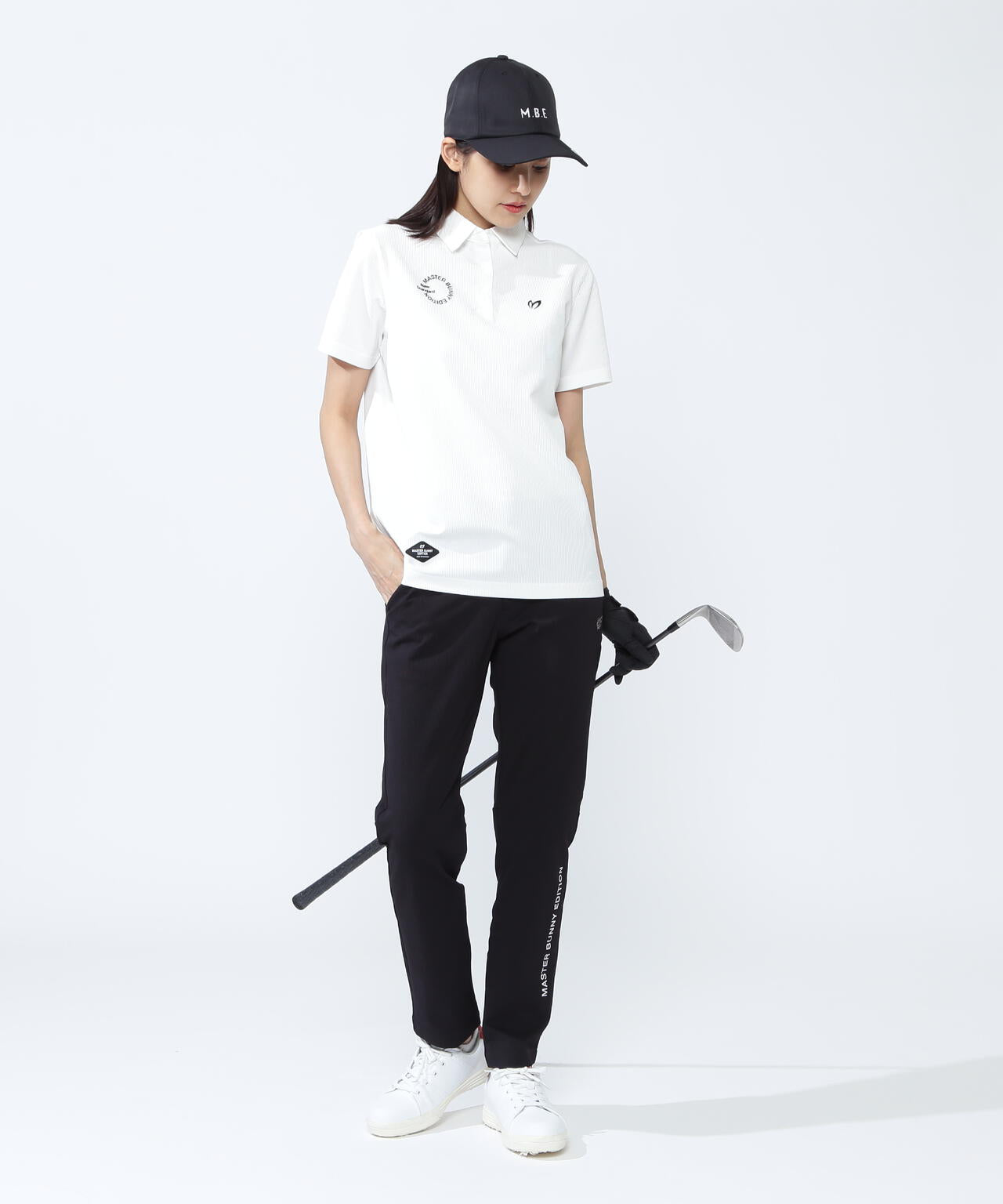 ストライプサッカー4WAYストレッチ半袖ポロシャツ