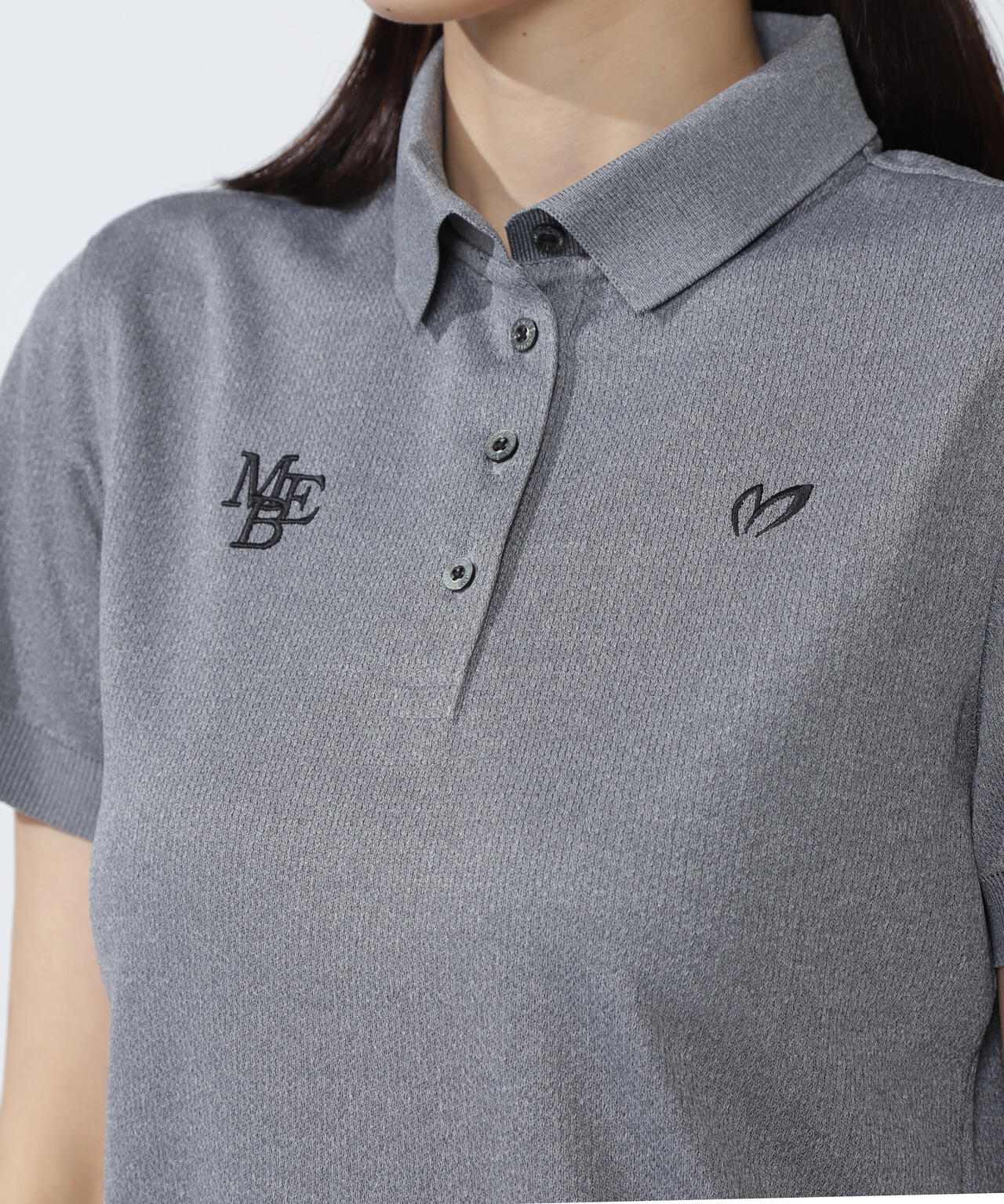 ハニカムリブスタート半袖ポロシャツ