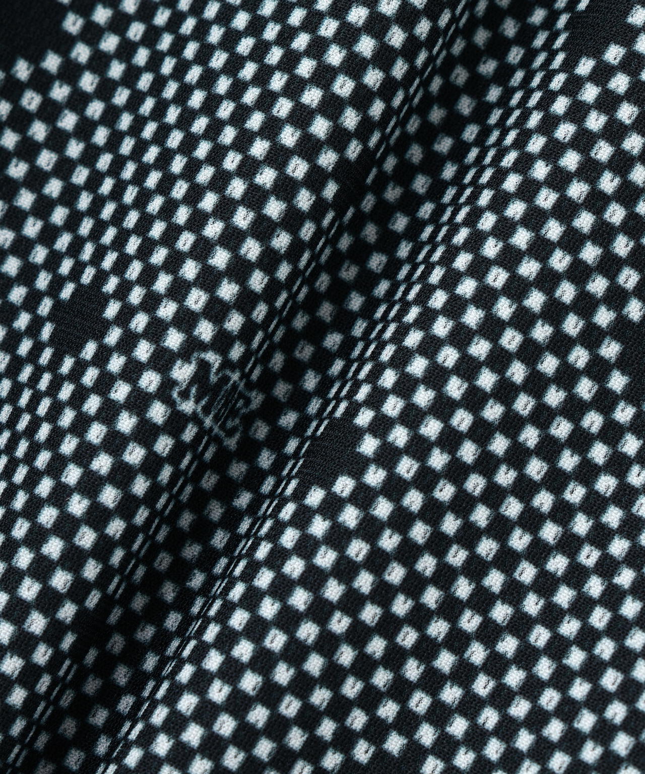 メッシュトリコットプリント半袖ポロシャツ